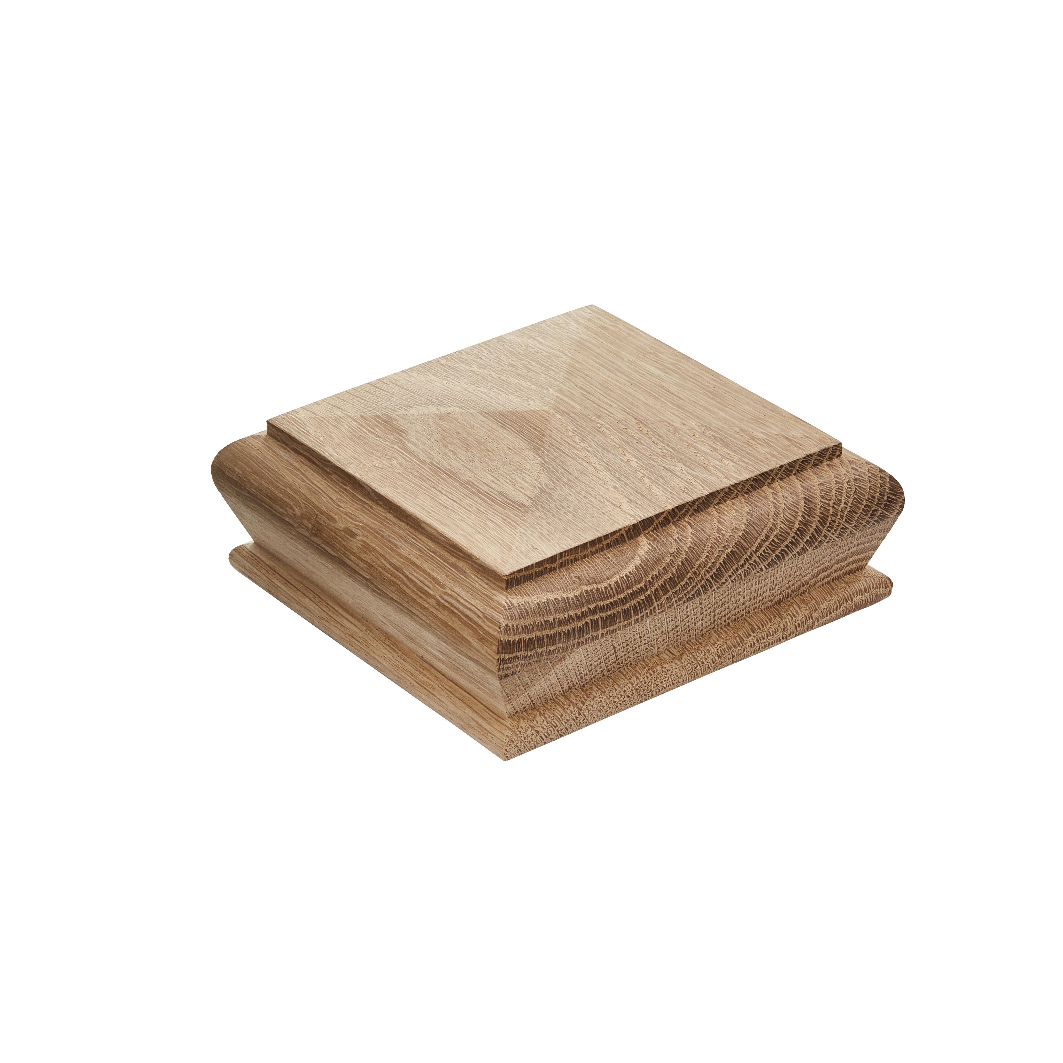 Trademark Pyramid Natural Oak Newel cap (L)115mm (W)115mm Departments