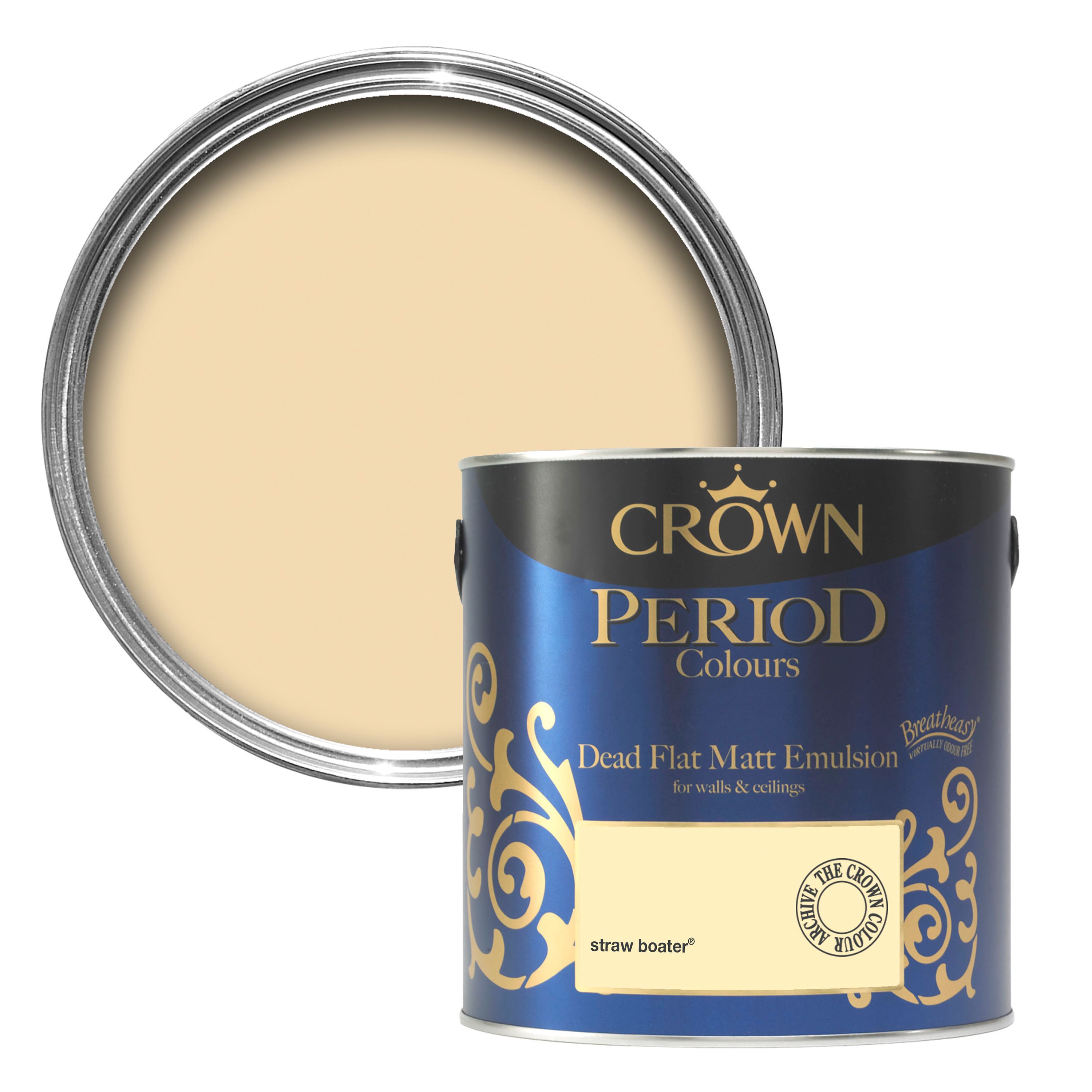 Crown Period Colours Straw Boater Matt Emulsion Paint 2.5L