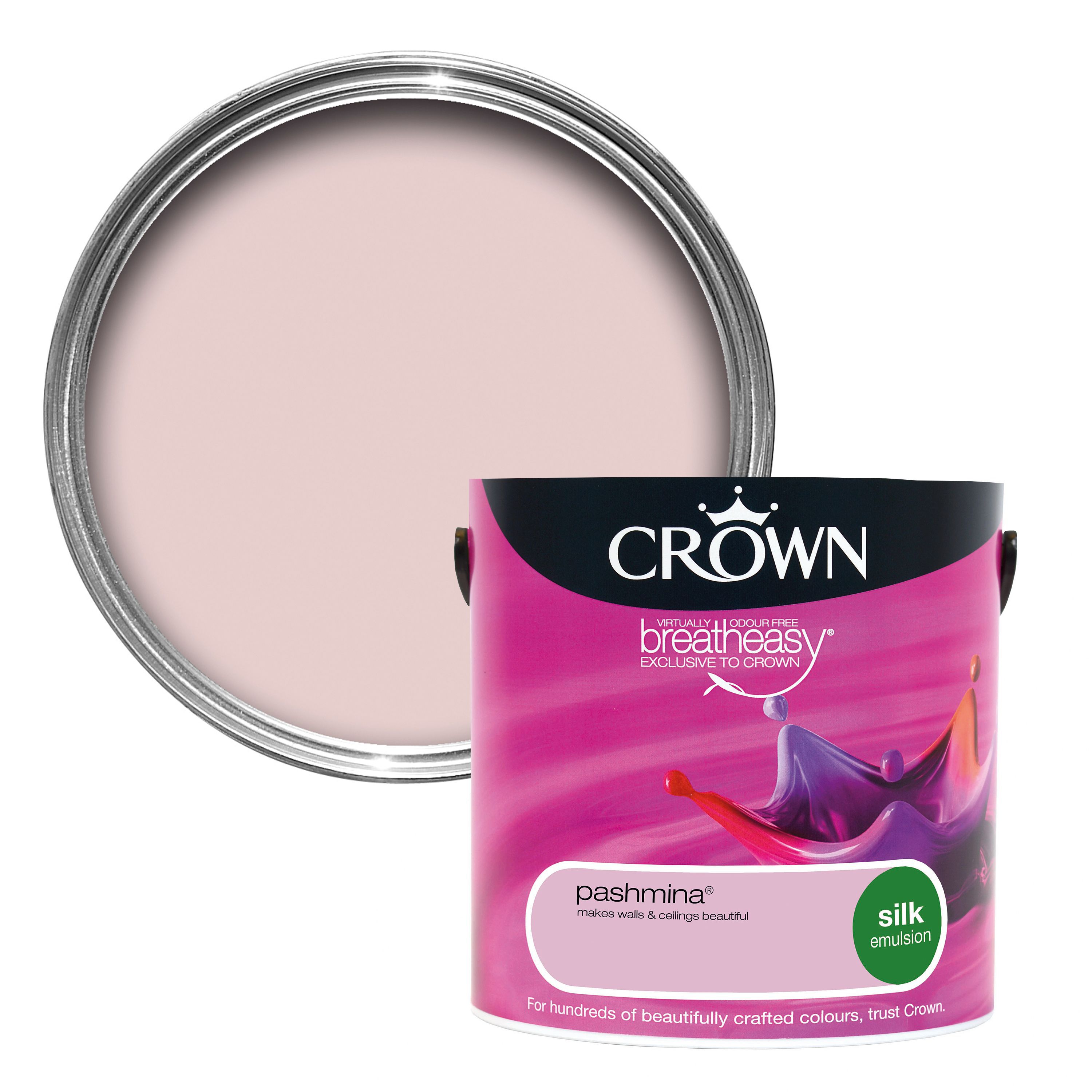 Crown Breatheasy Pashmina Silk Emulsion Paint 2.5L Departments DIY