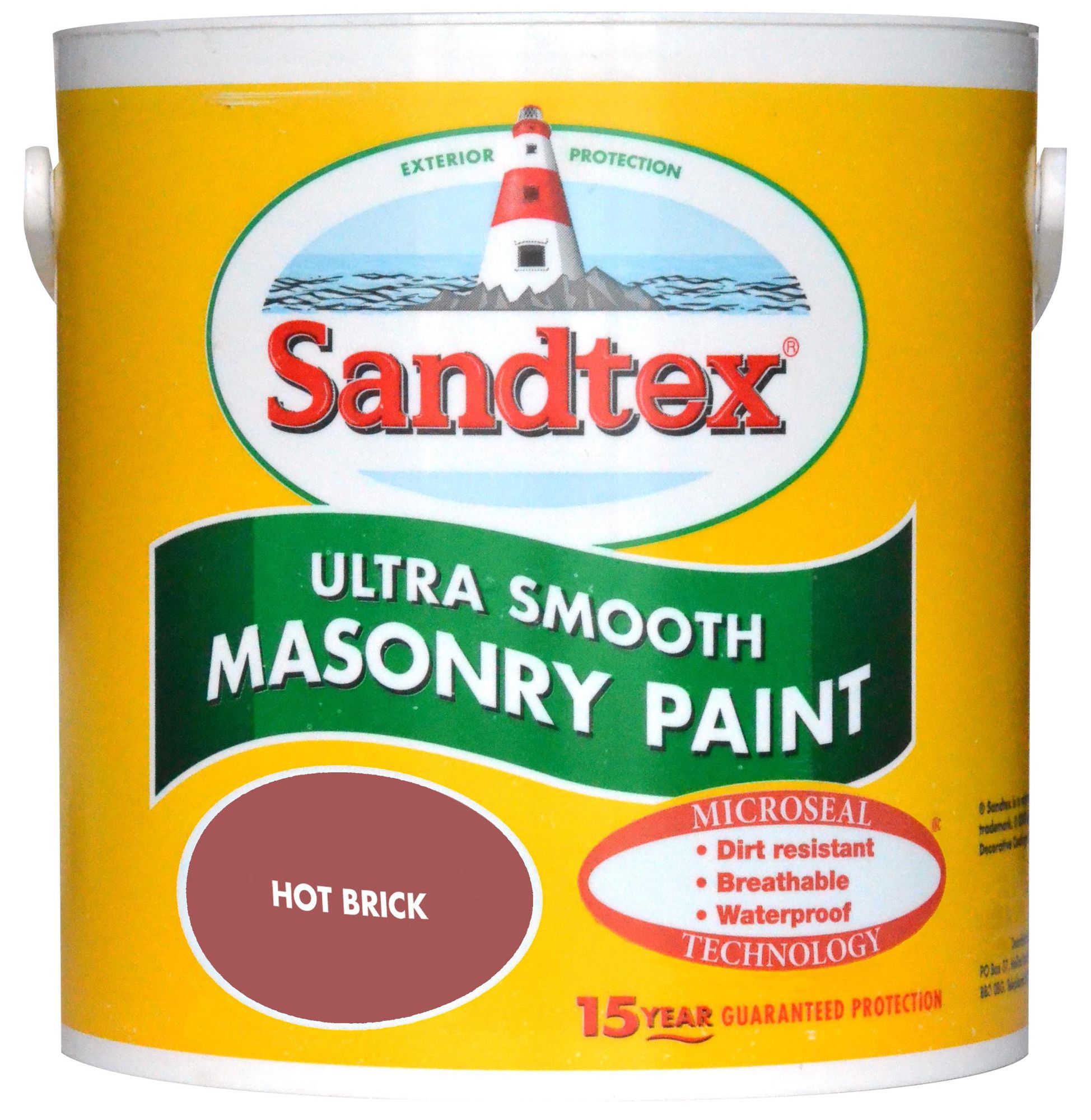 Sandtex Hot Brick Red Smooth Masonry Paint 2.5L Departments TradePoint