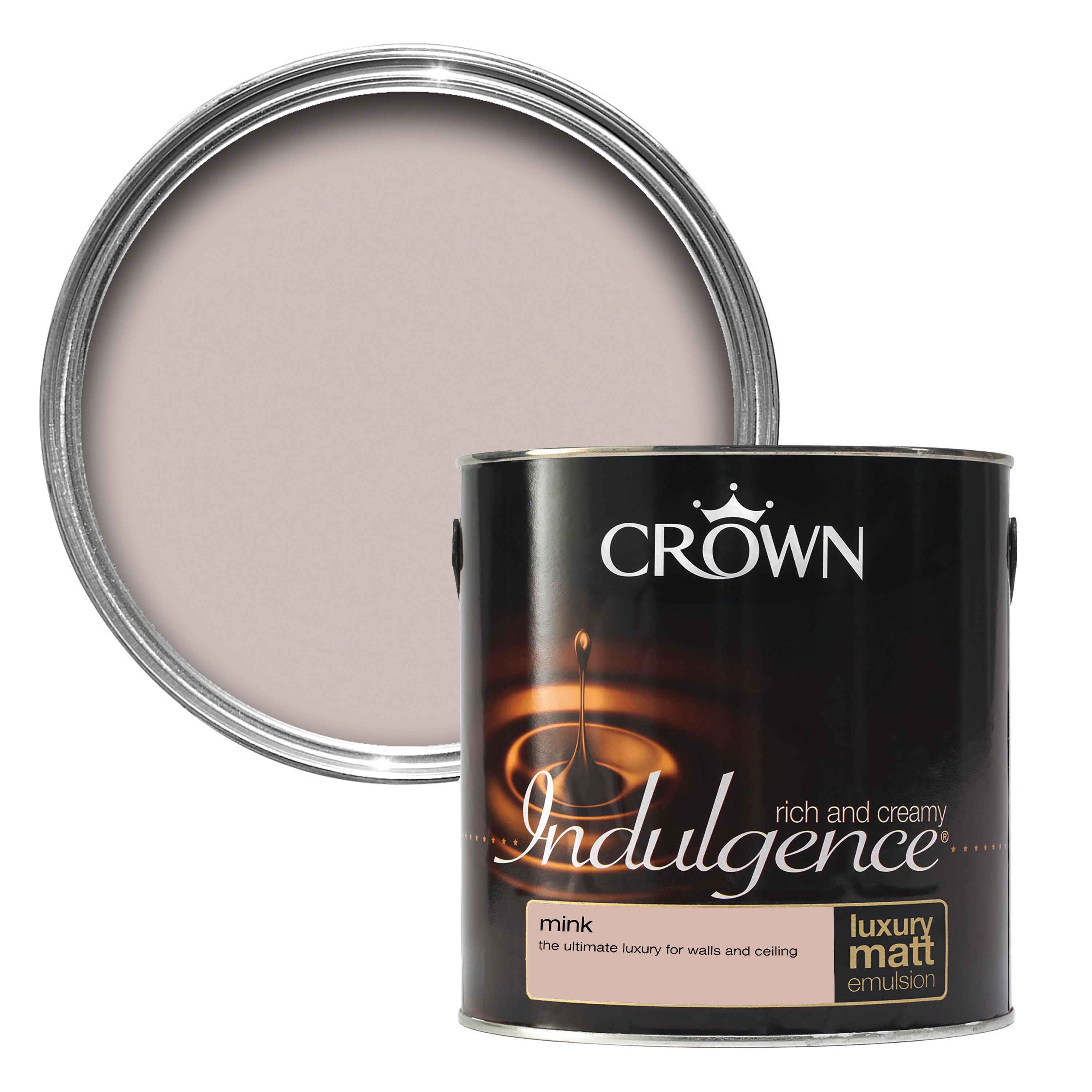 Crown Indulgence Mink Matt Emulsion Paint 2 5l Departments Diy At B Q