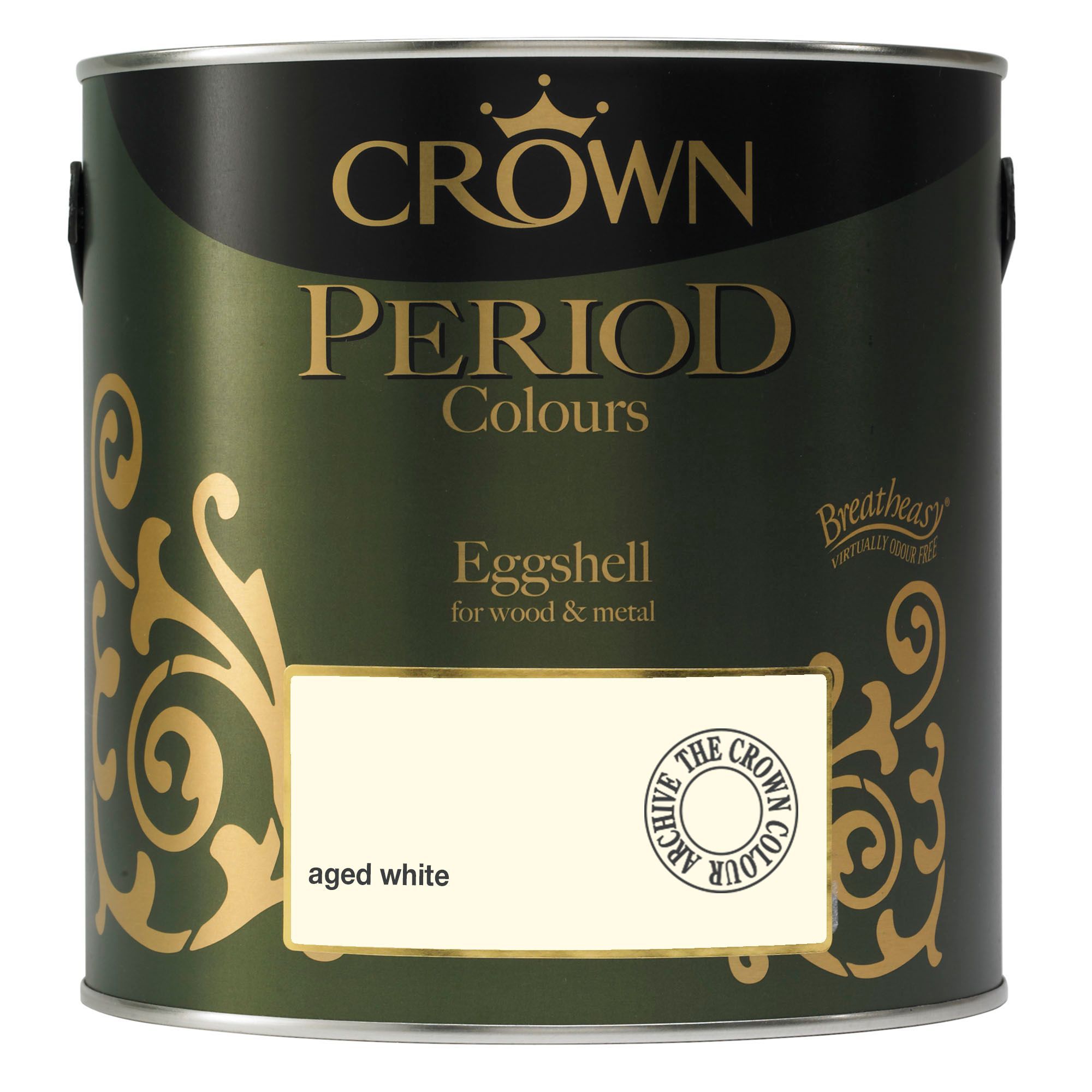 Crown Period Colours Aged White Eggshell Paint 2.5L | Departments ...