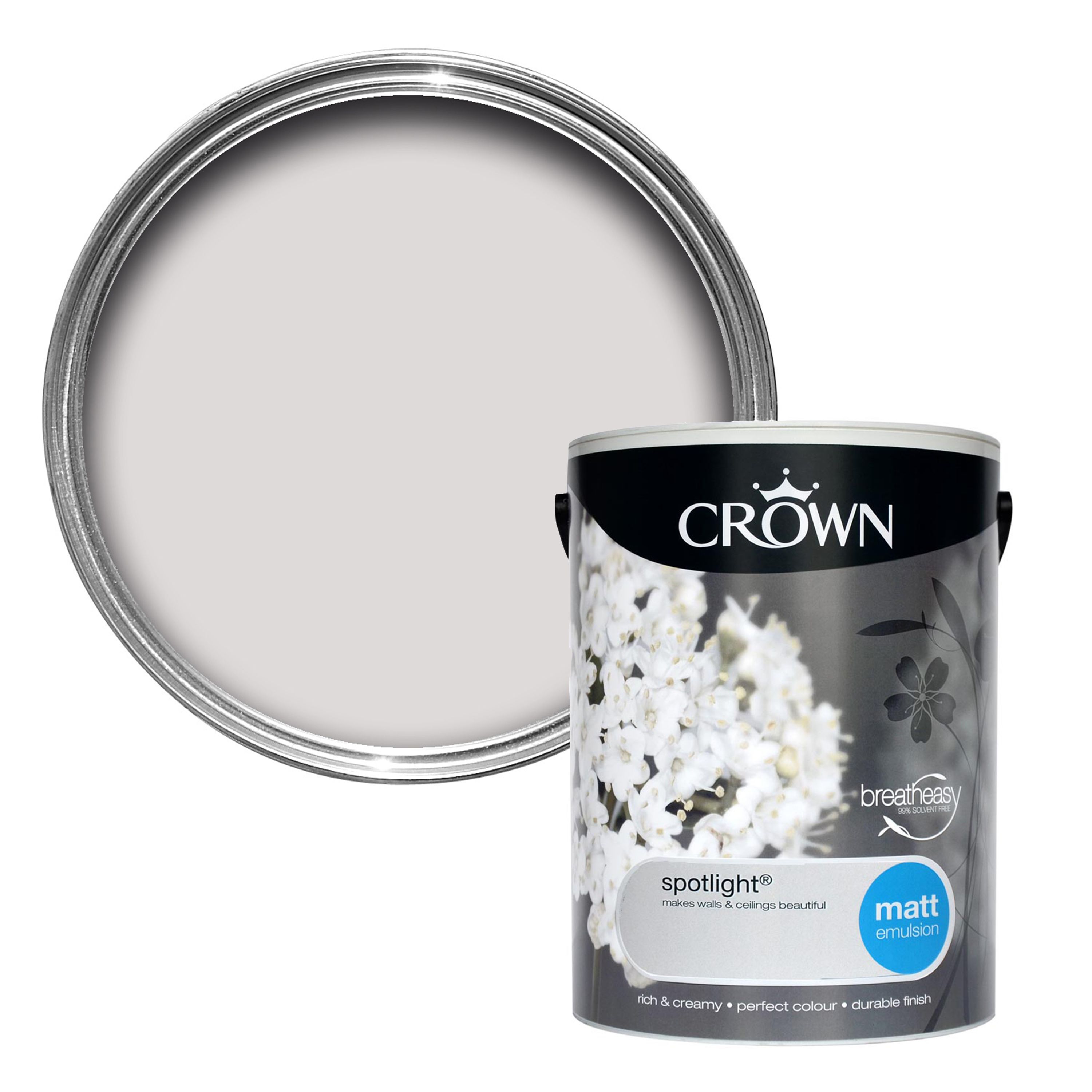 Crown Breatheasy Spotlight Matt Emulsion Paint 5L Departments DIY