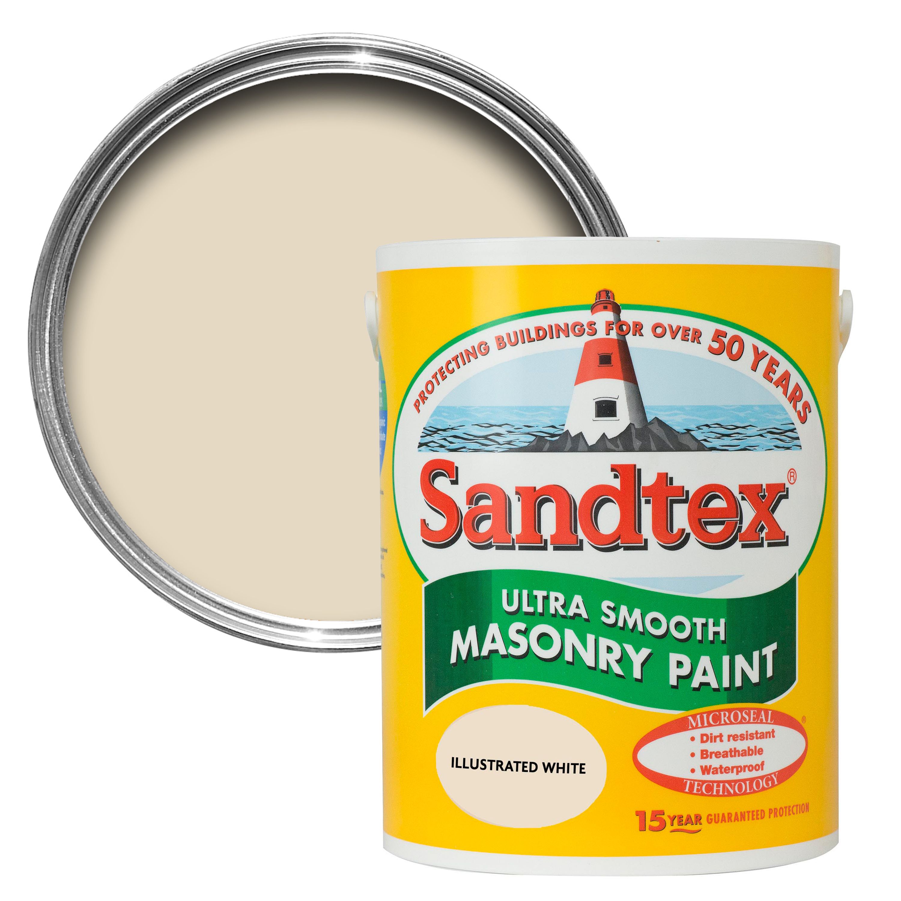 Sandtex Illus White Matt Masonry Paint 5L Departments DIY at B&Q