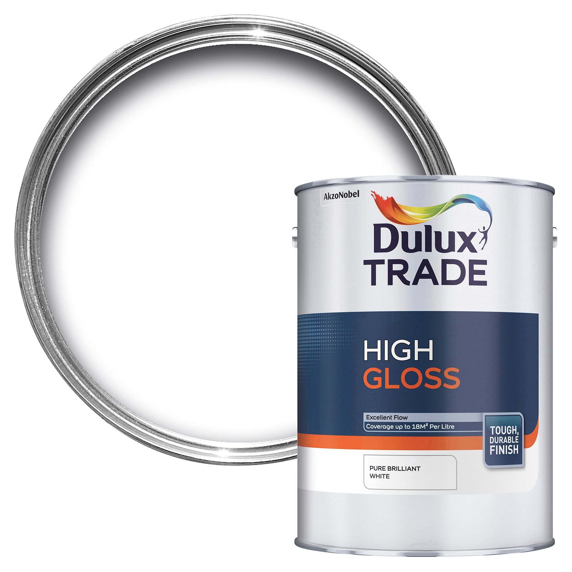 Dulux Trade Pure Brilliant White High Gloss Wall Ceiling Paint 1l Departments Diy At B Q