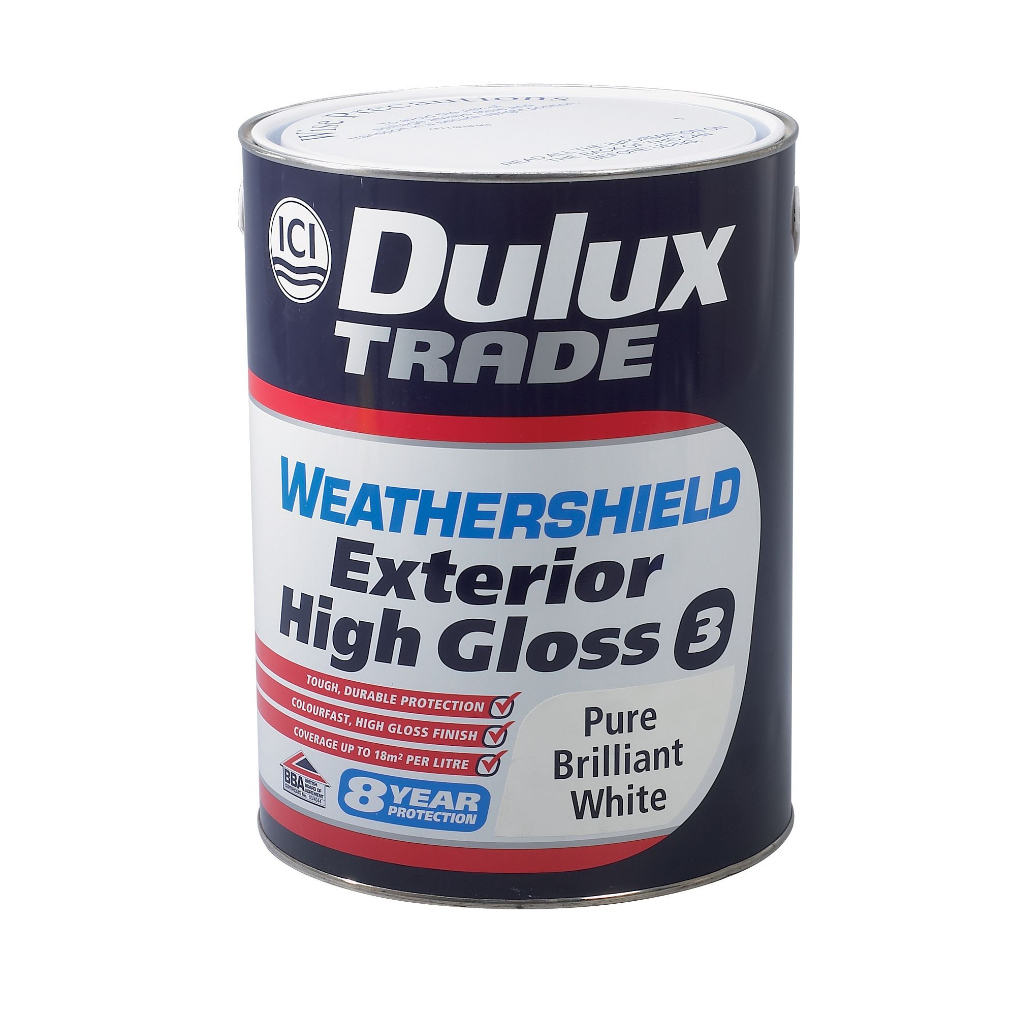 Dulux Trade Pure Brilliant White High Gloss Wall Ceiling Paint 5l Departments Tradepoint