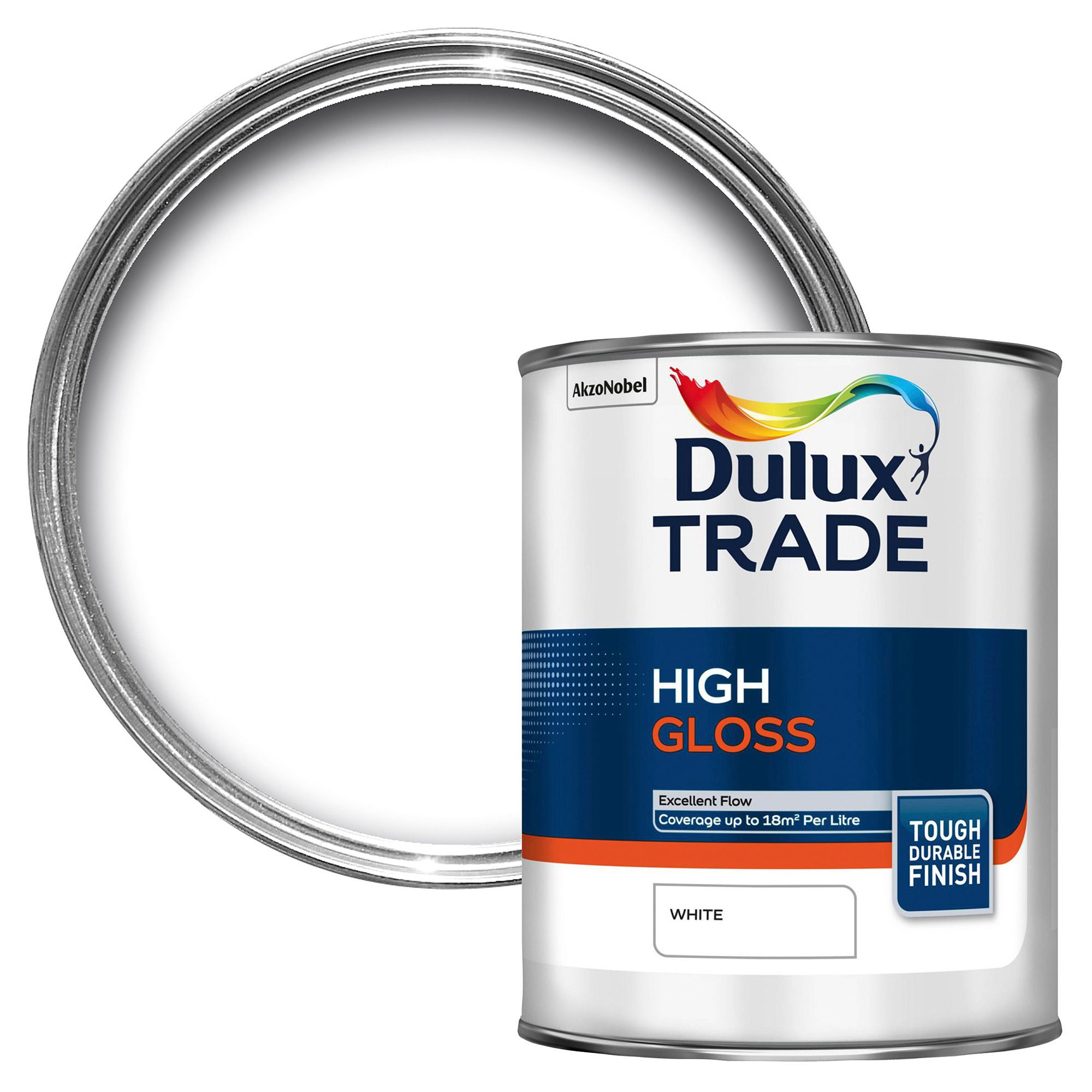 Dulux Trade Interior & Exterior White High Gloss Paint 1L Departments