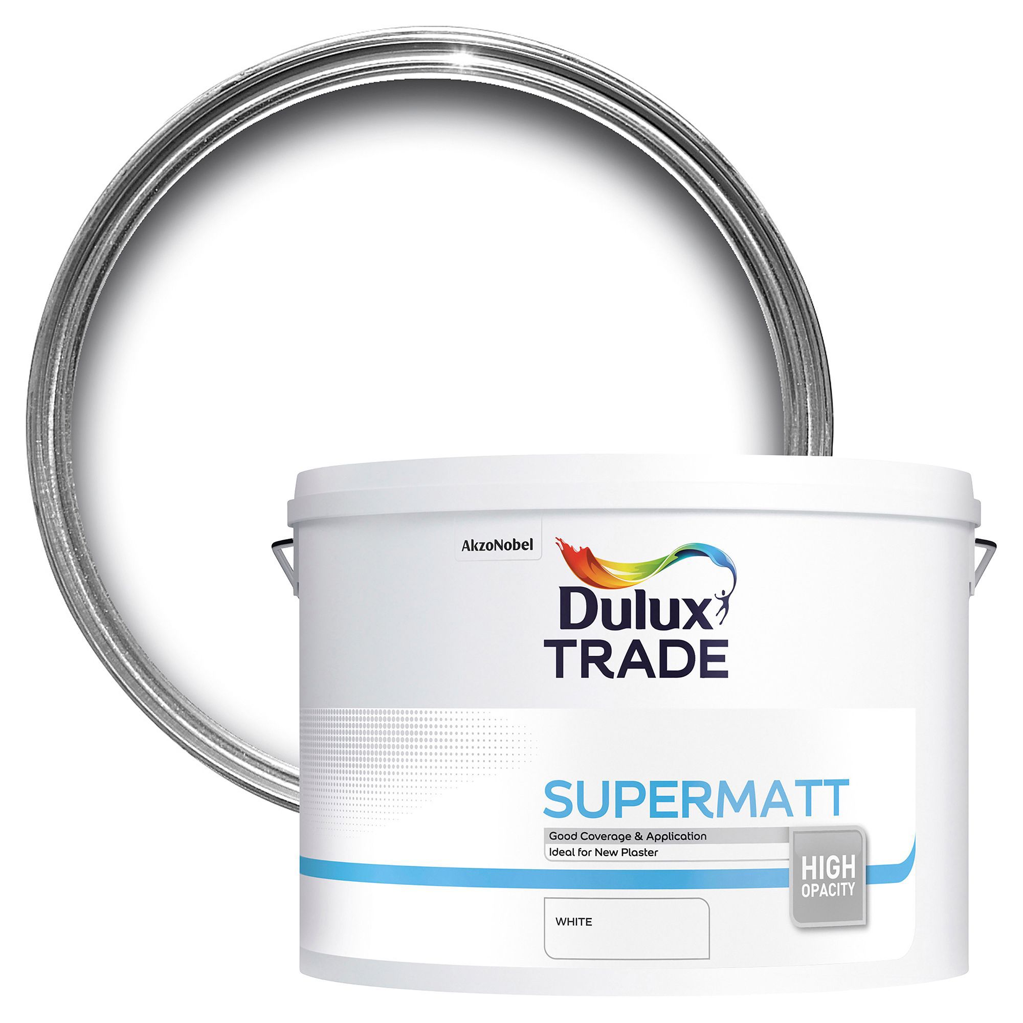 Dulux Trade White Supermatt Emulsion paint 10L Departments TradePoint