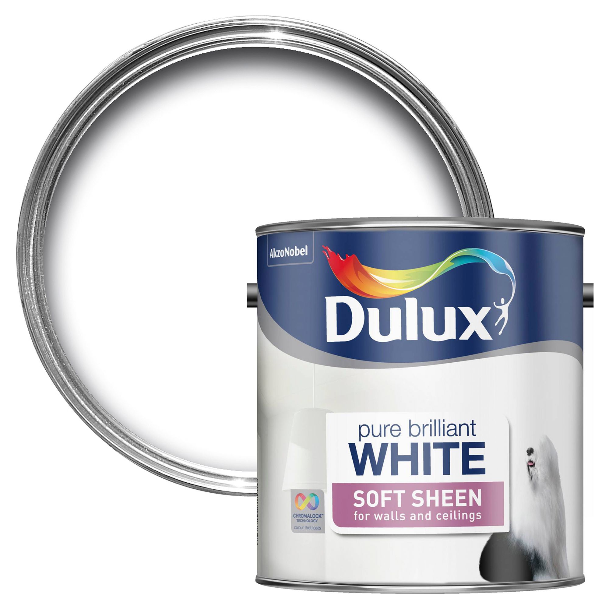  Dulux Pure Brilliant White  Soft Sheen Emulsion Paint 2 5L 