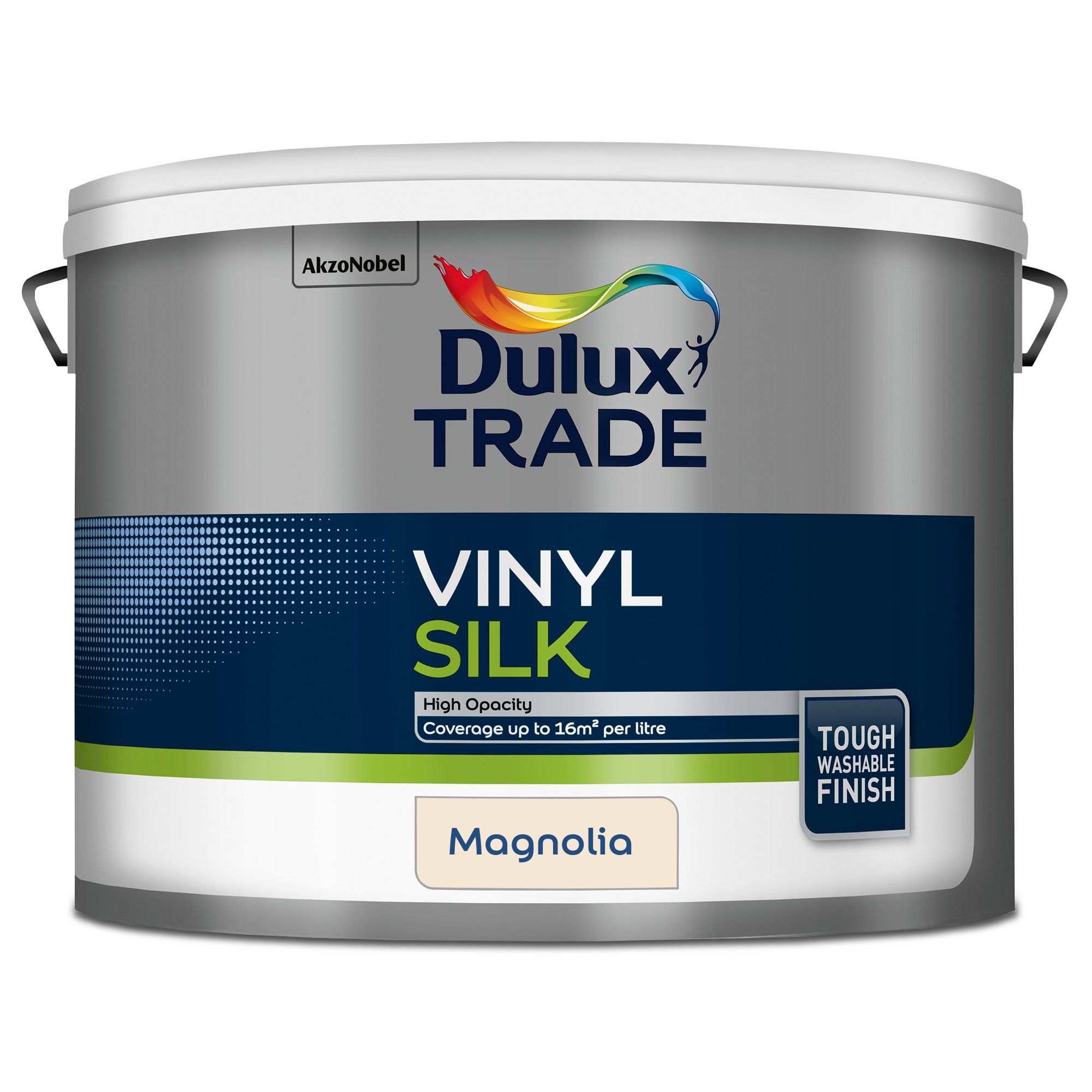 Dulux Trade Magnolia Silk Emulsion paint 10L Departments DIY at B&Q