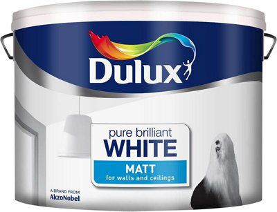  Dulux  Pure Brilliant White Matt Emulsion Paint  10L 