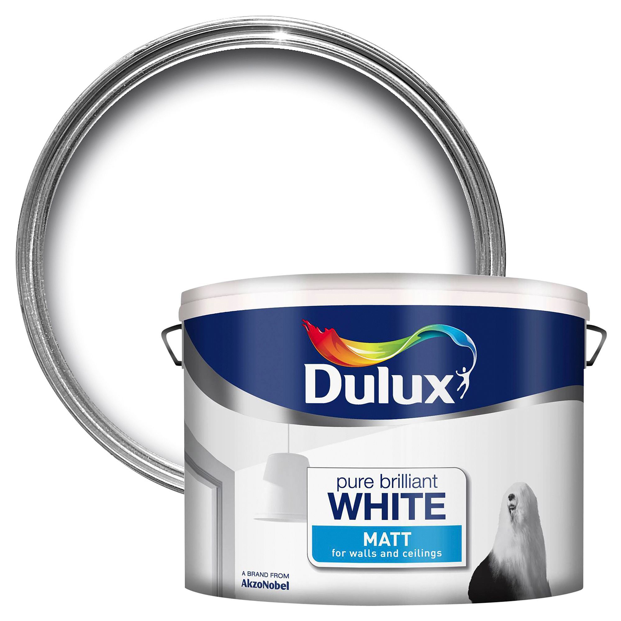 Dulux Pure Brilliant White Matt Emulsion Paint 10l Departments Diy At B Q