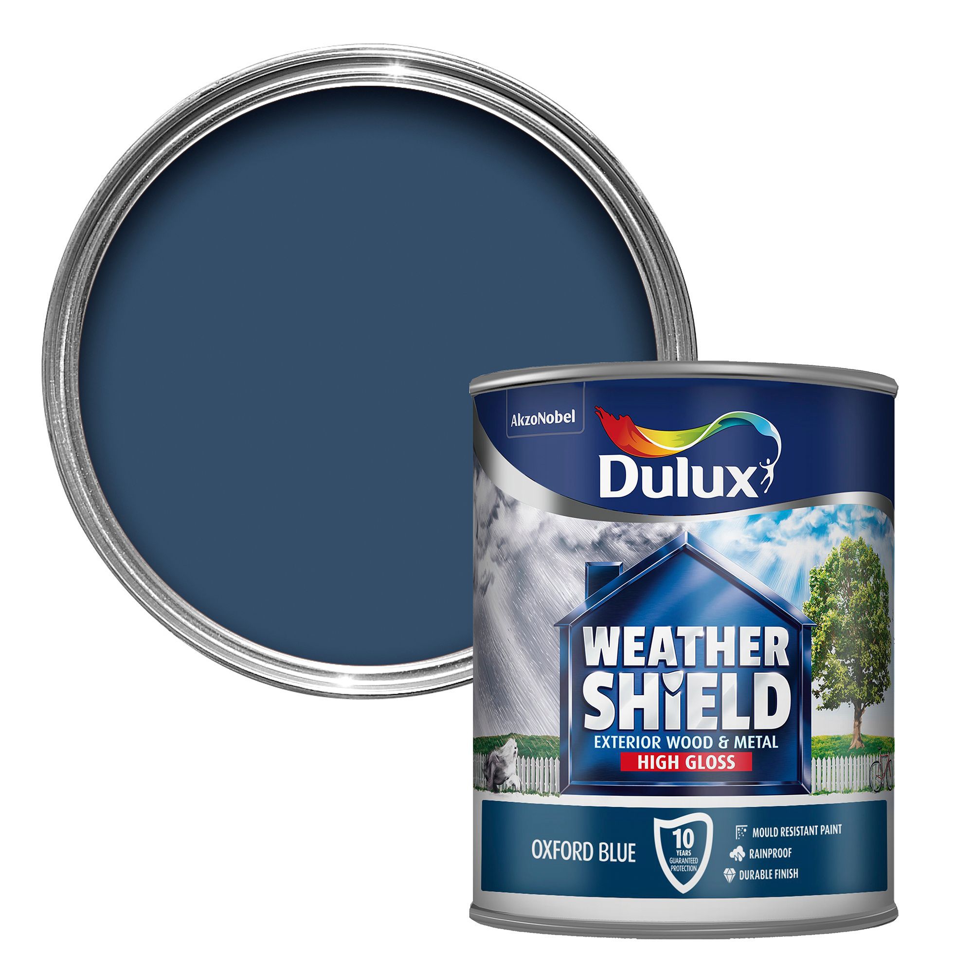 dulux weathershield exterior oxford blue gloss wood