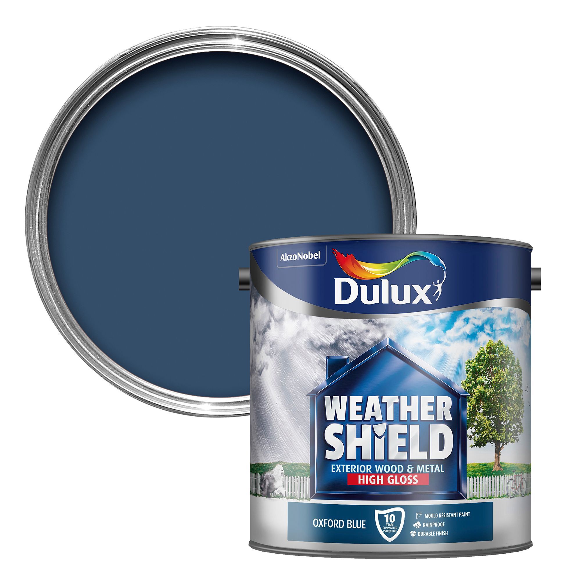  Dulux  Weathershield Exterior Oxford Blue Gloss Wood 