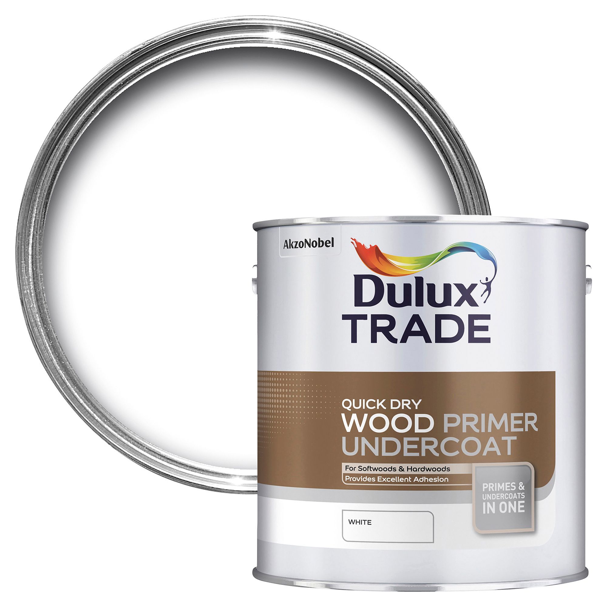 Dulux Trade White Wood Primer & undercoat 1L Departments DIY at B&Q