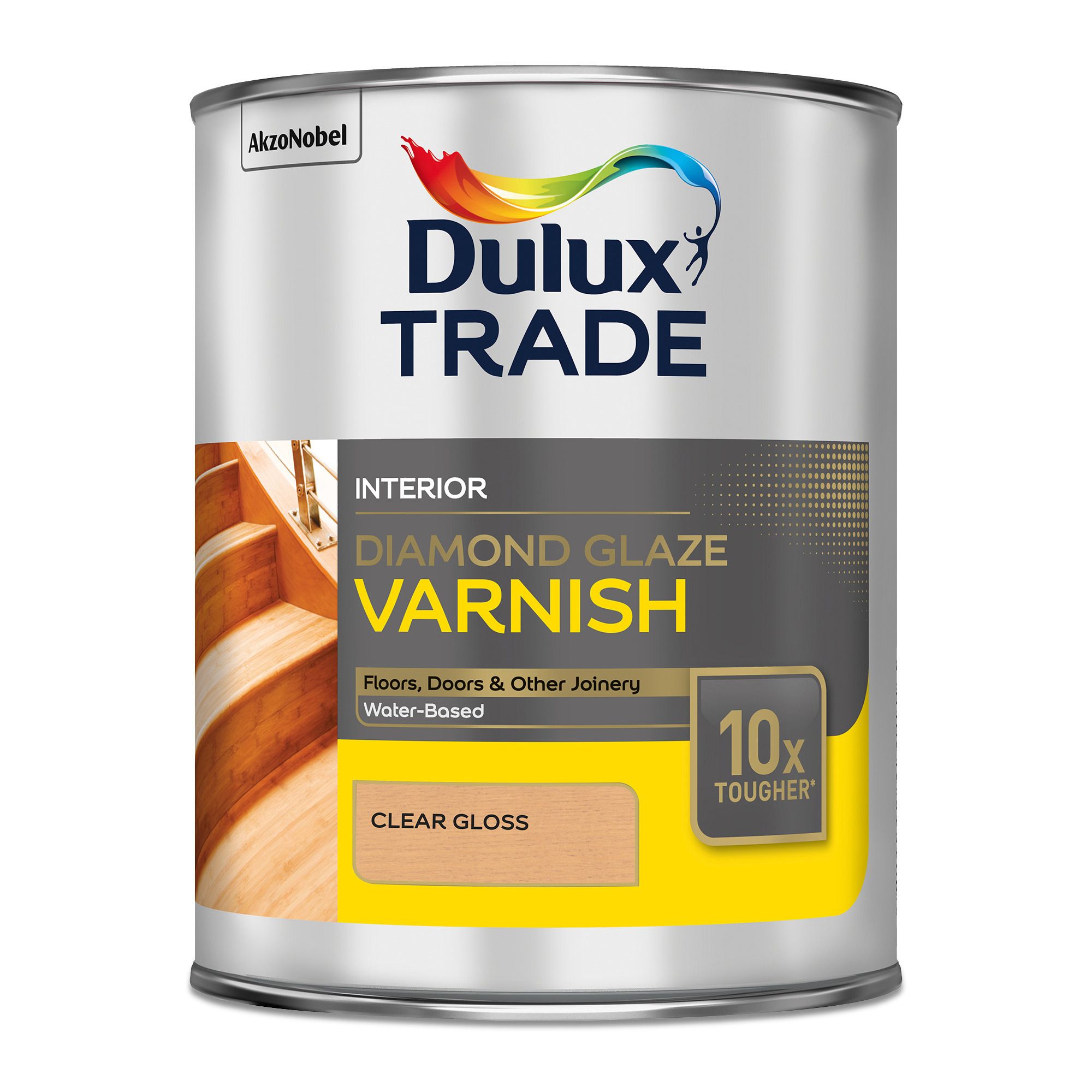 Dulux Trade Diamond Clear Gloss Floor Wood varnish, 1L Departments