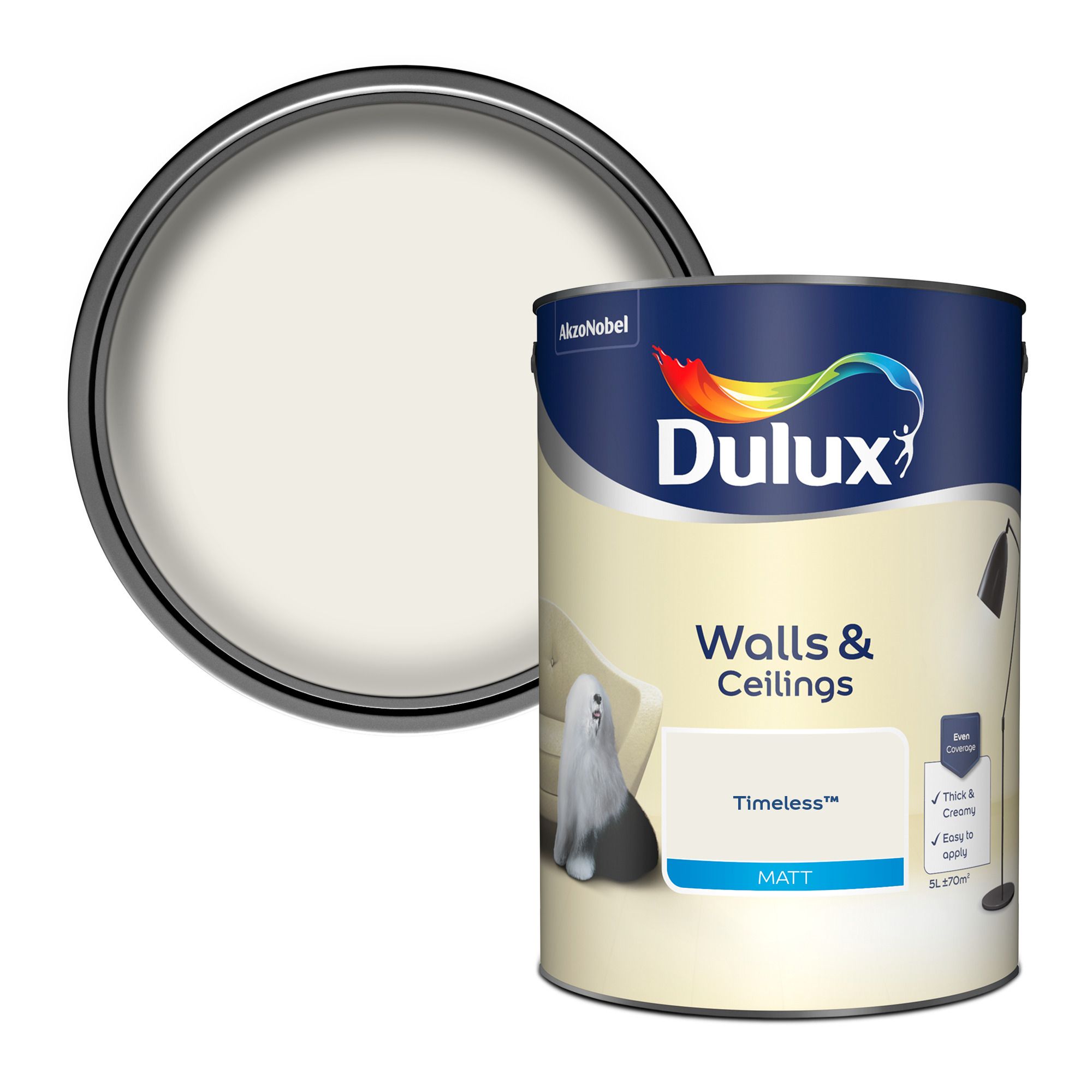 Dulux Timeless Matt Emulsion paint, 5L Departments TradePoint