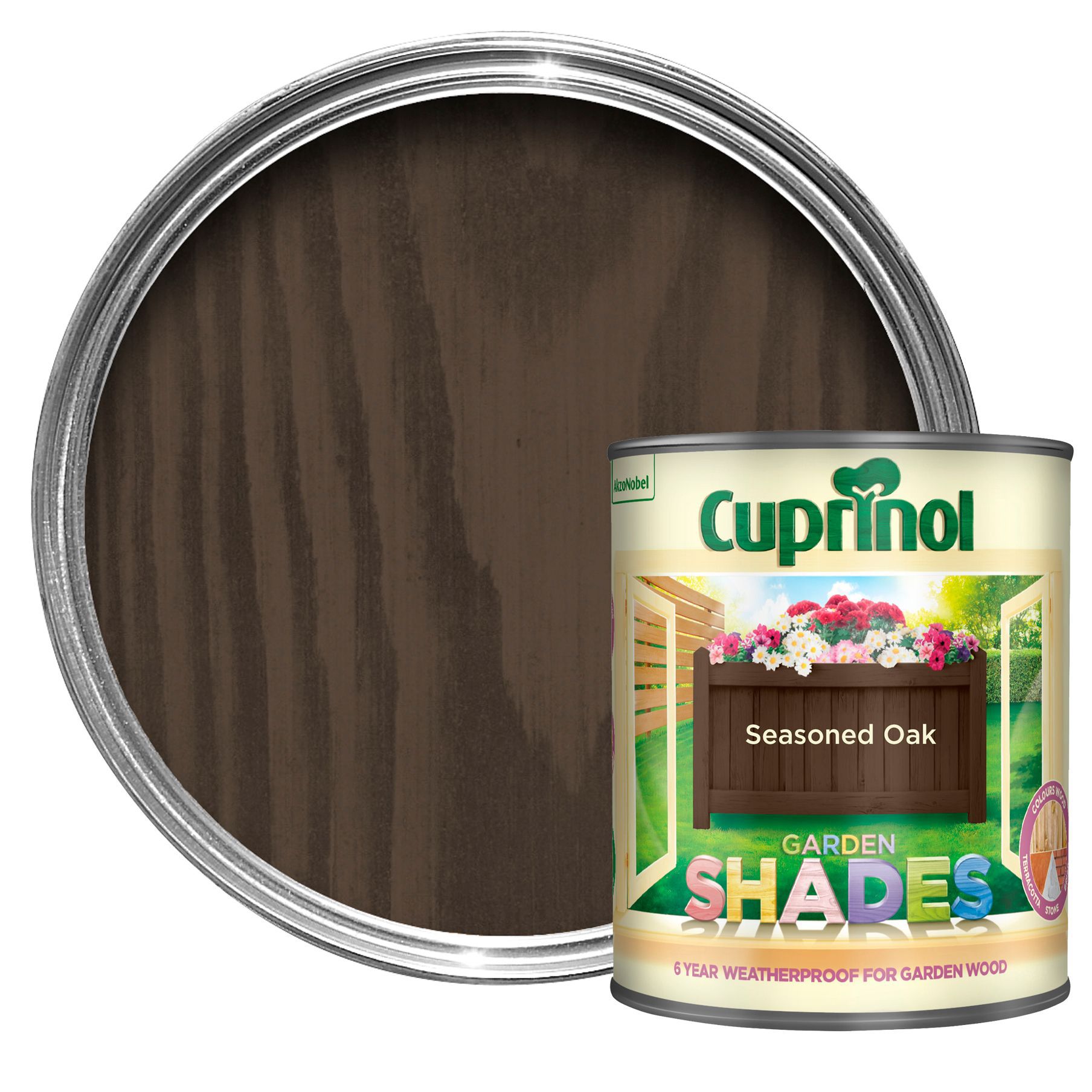 Cuprinol Garden Shades Seasoned oak Matt Wood paint 1L Departments