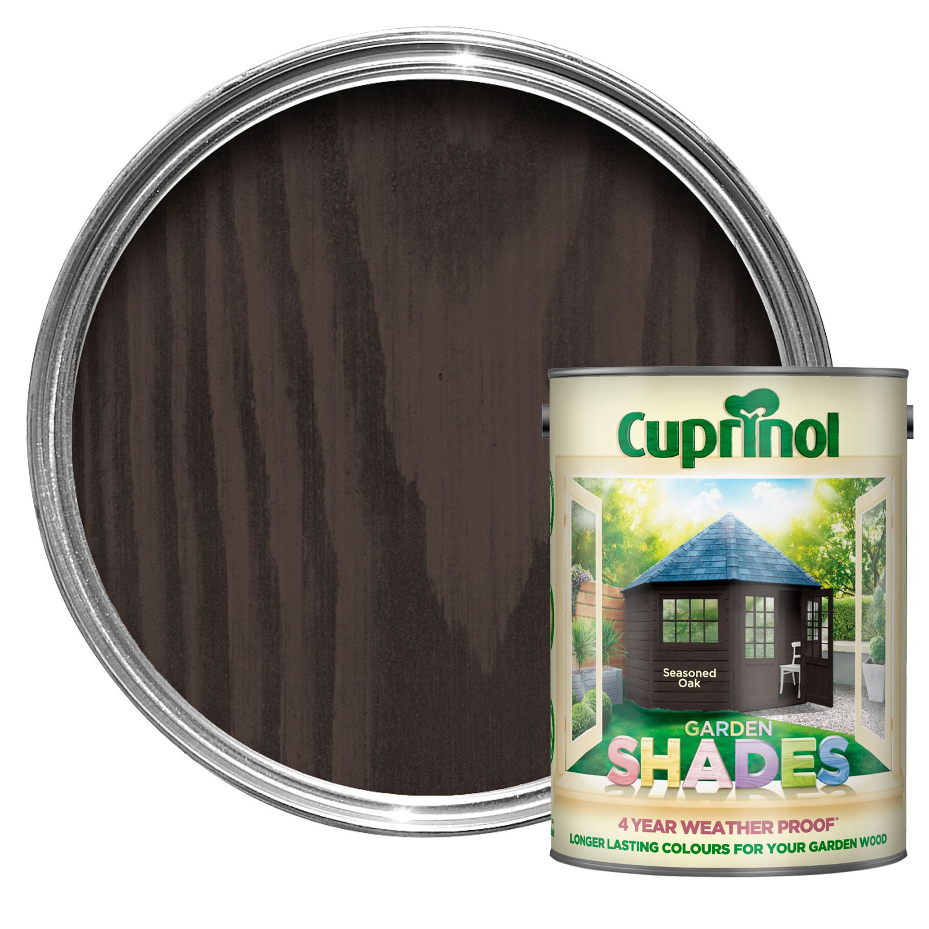 Cuprinol Garden Shades Seasoned oak Matt Wood paint 5L Departments TradePoint