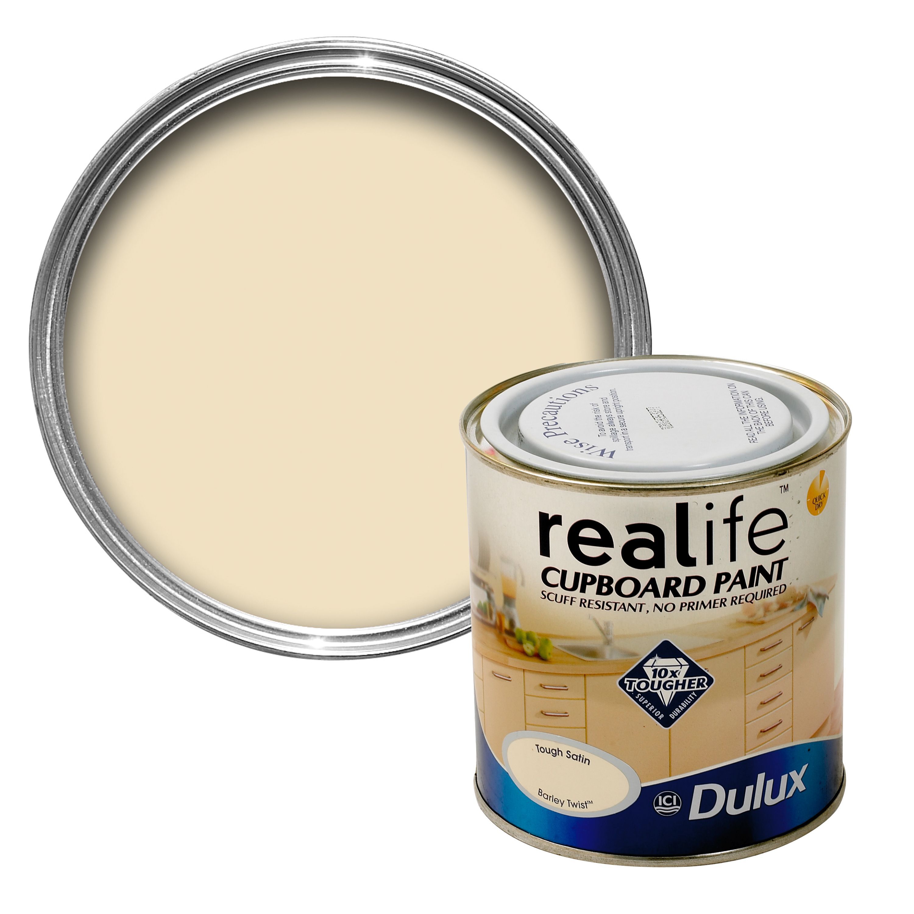 Dulux Realife Cream Satin Cupboard Paint 600 ml | Departments | DIY at B&Q