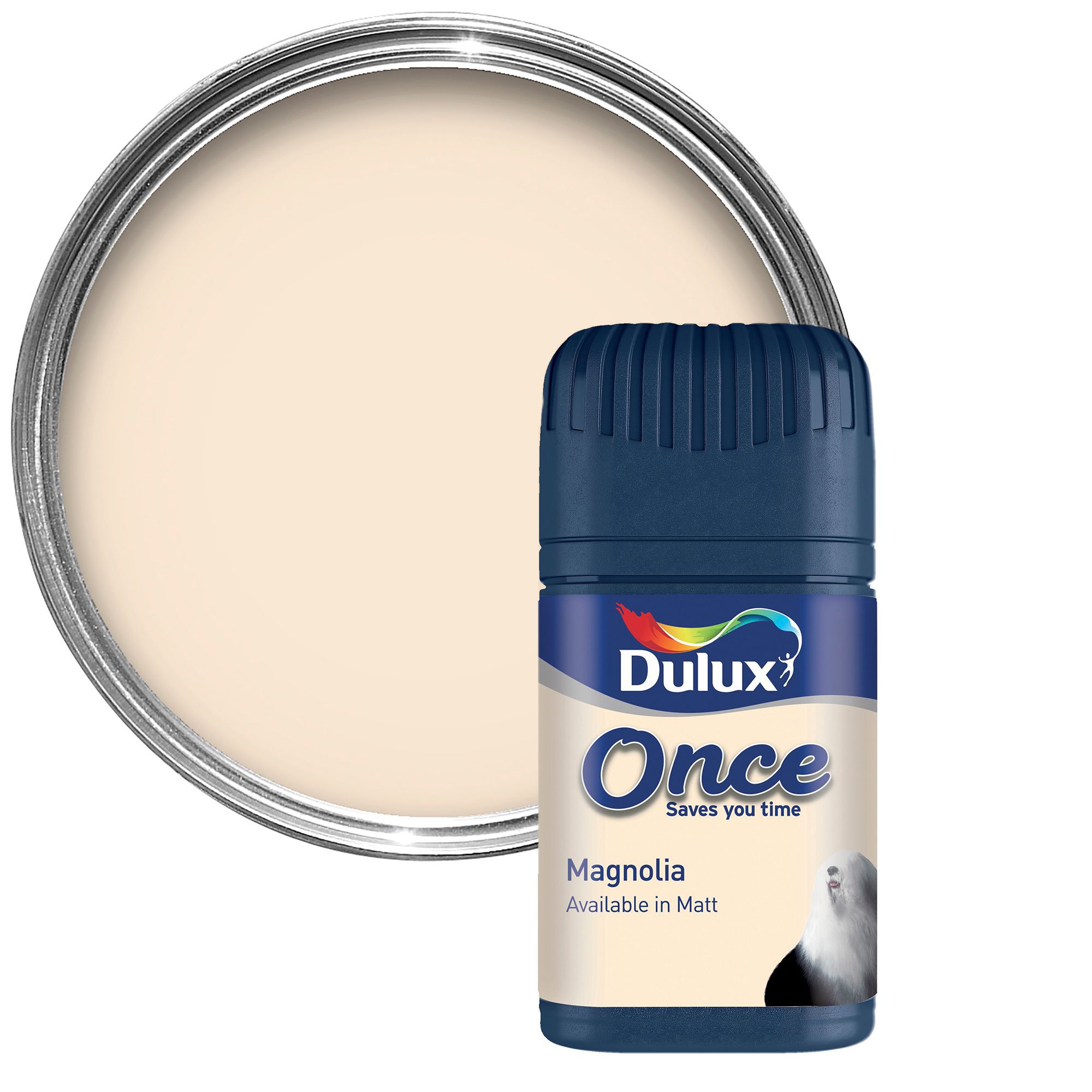 Dulux Magnolia Matt Emulsion paint 0.05L Tester pot Departments DIY