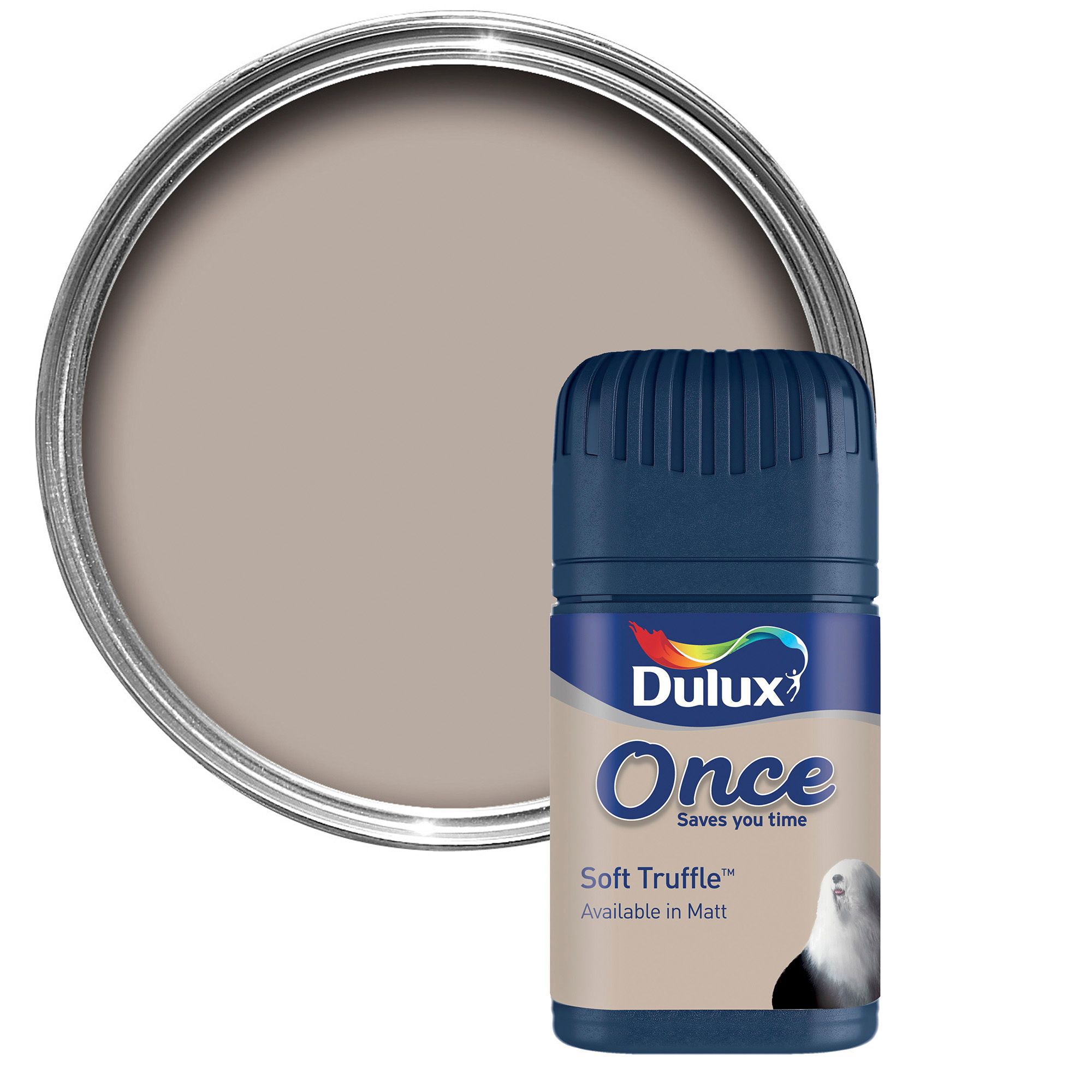 Dulux Once Soft Truffle Matt Emulsion Paint 0.05L Tester Pot