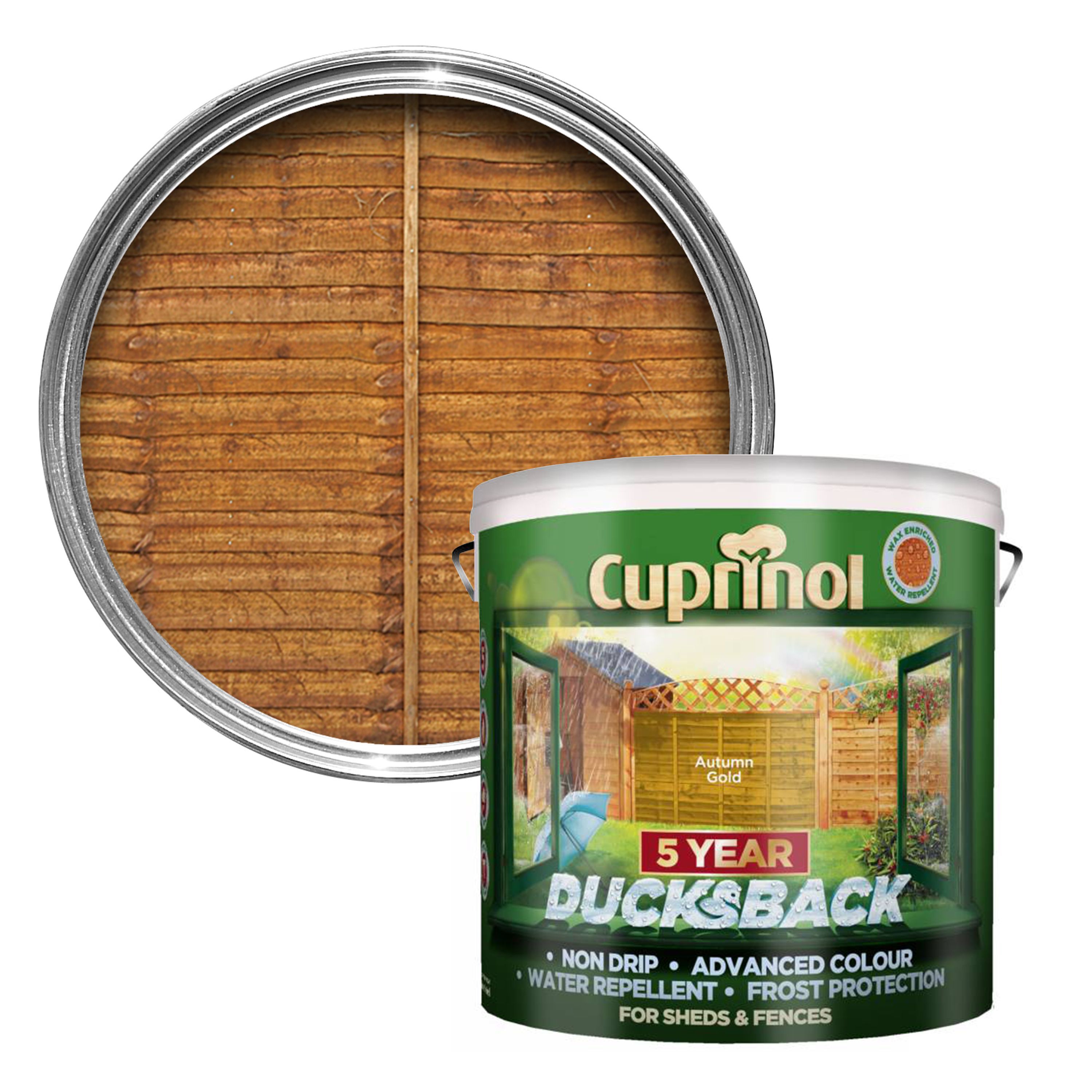 Cuprinol 5 Year Ducksback Autumn gold Shed &amp; fence ...