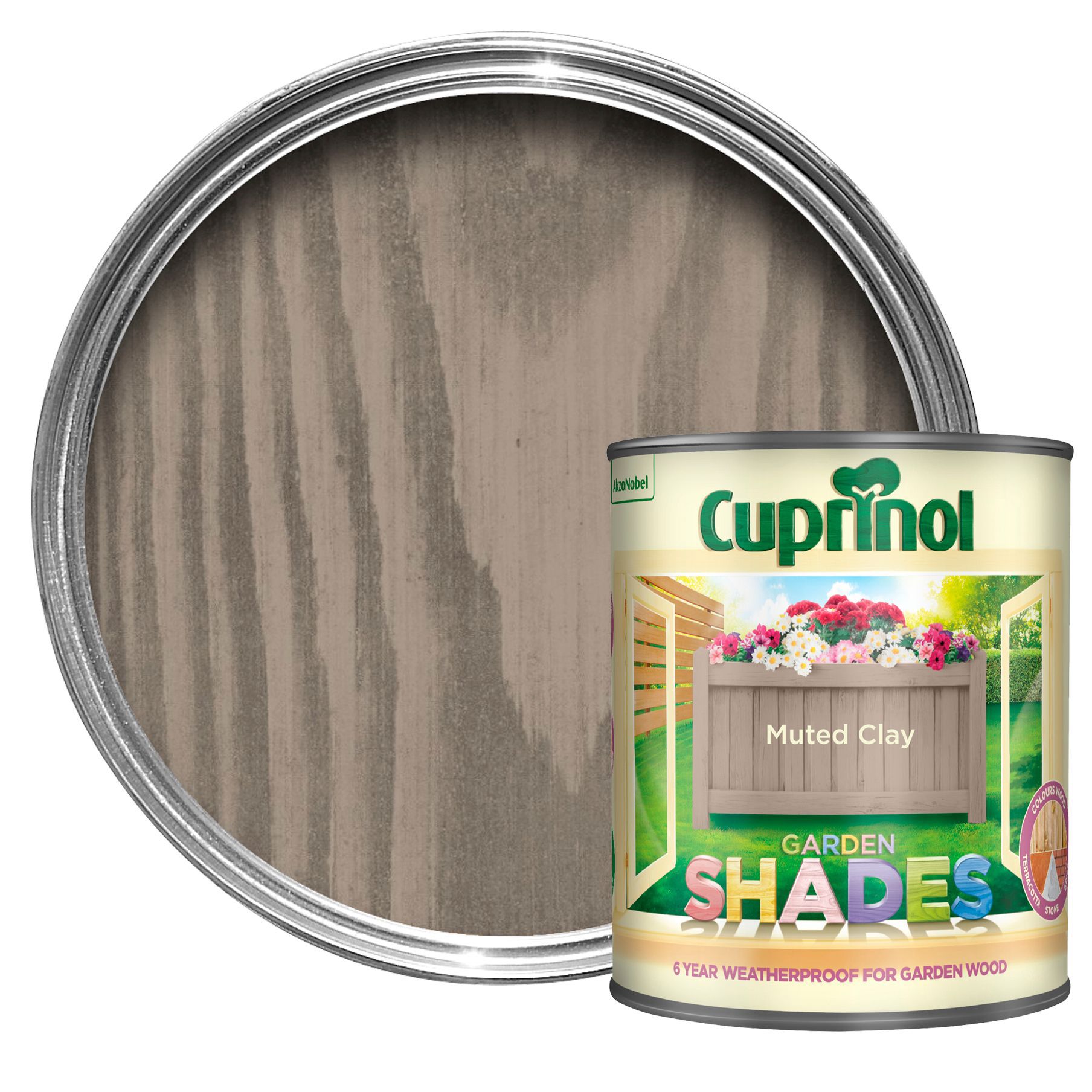 Cuprinol Garden Shades Muted Clay Matt Wood Paint 1L 