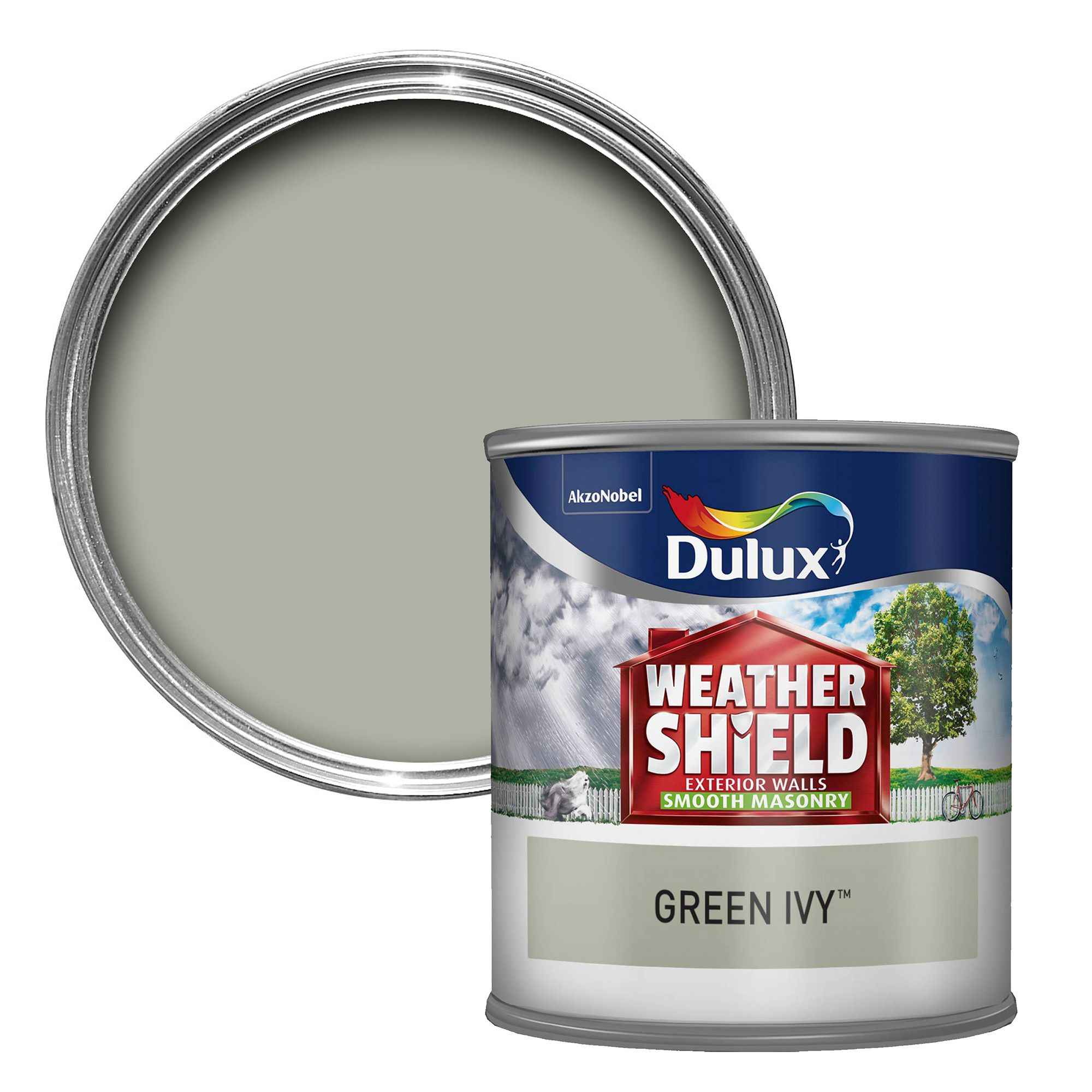  Dulux  Weathershield  Green Ivy Smooth Matt Masonry  Paint  0 