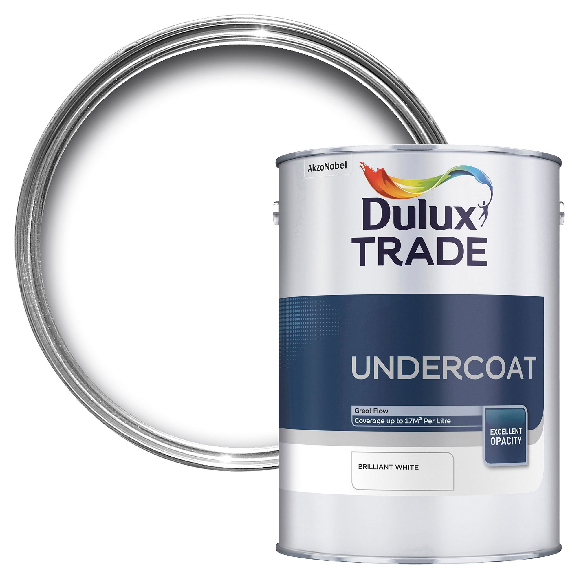 Dulux Trade Brilliant White Undercoat 2.5L | Departments | DIY At B&Q