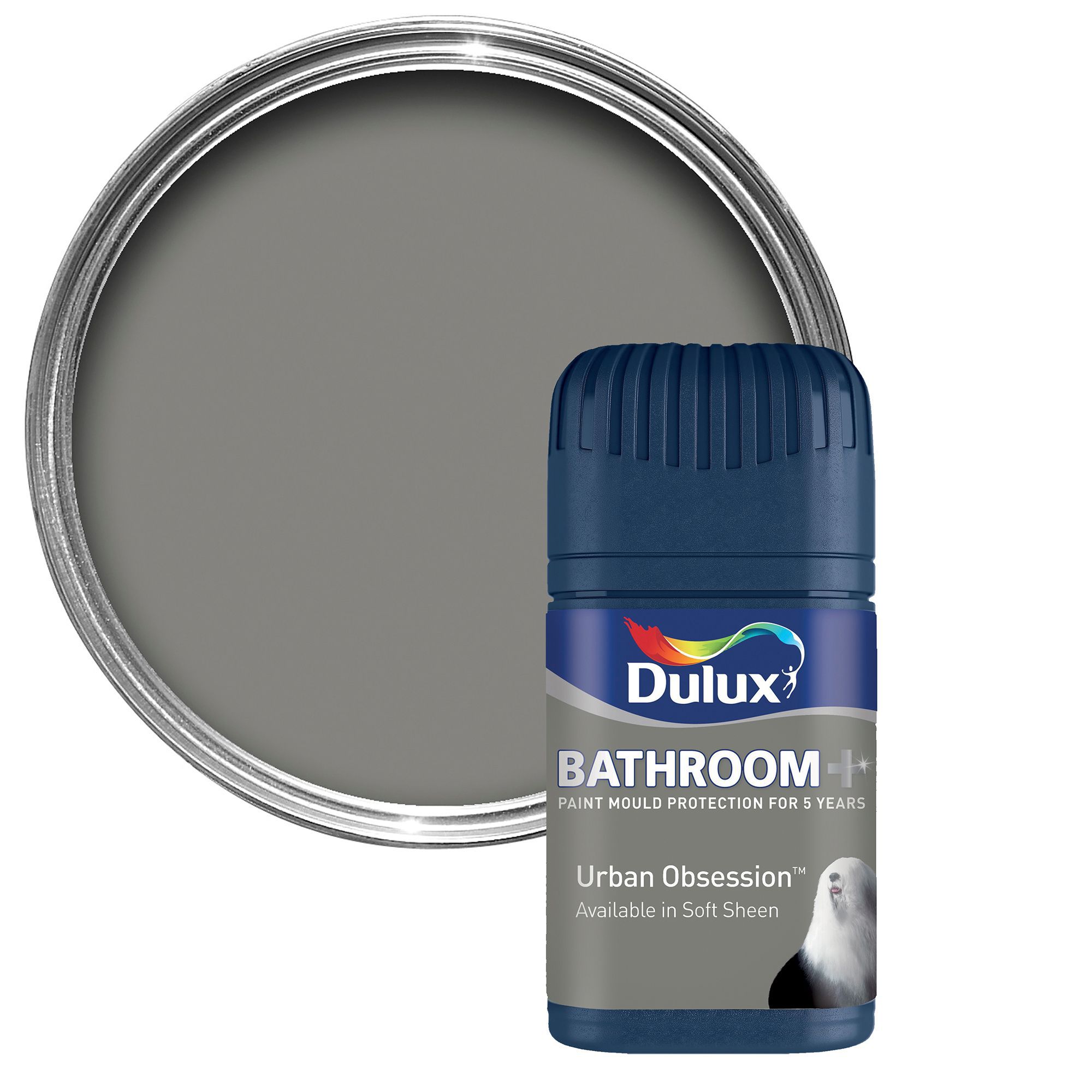 Dulux Bathroom+ Urban Obsession Soft Sheen Emulsion Paint 0.05L Tester Pot Departments DIY
