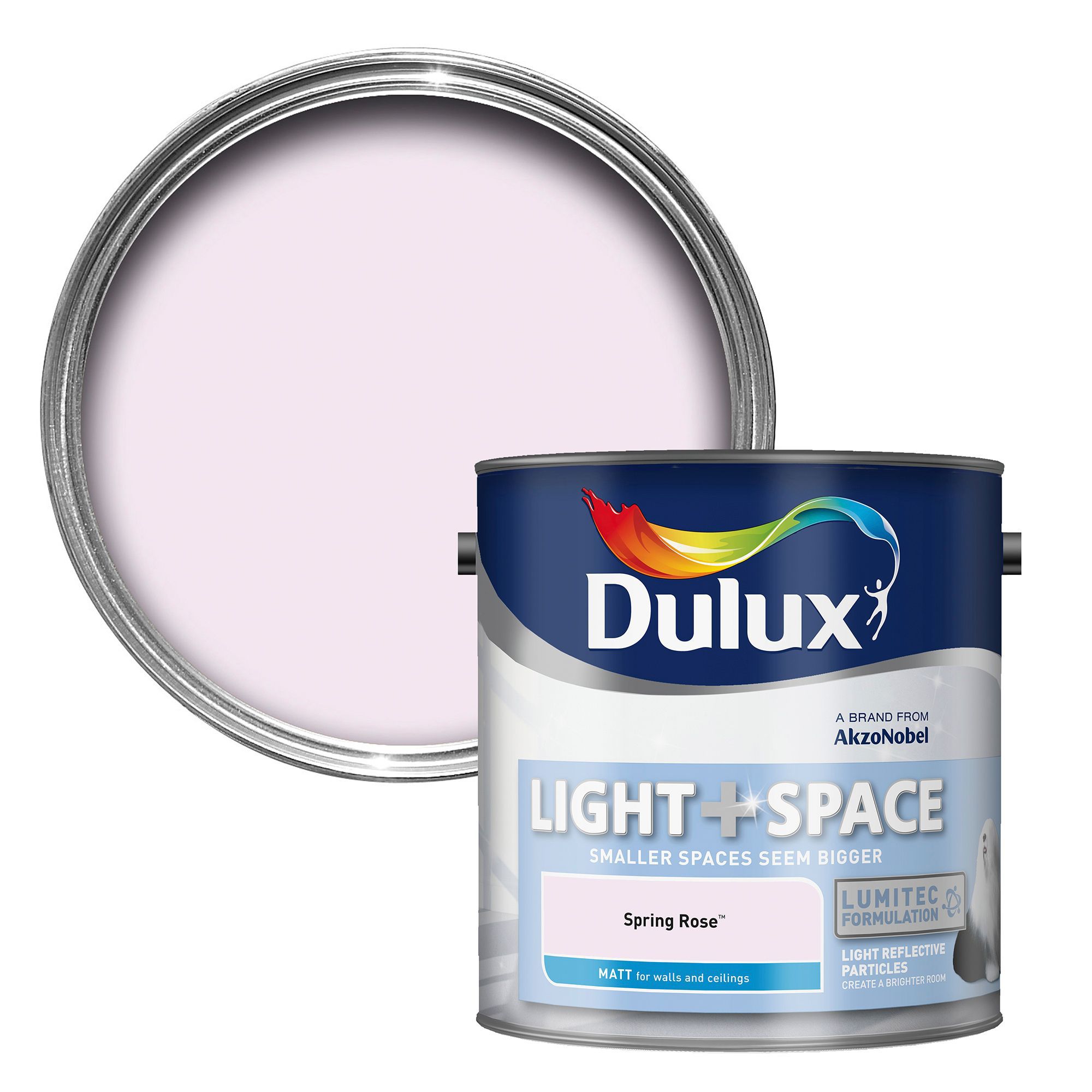 Dulux Light And Space Spring Rose Matt Emulsion Paint 25l Departments