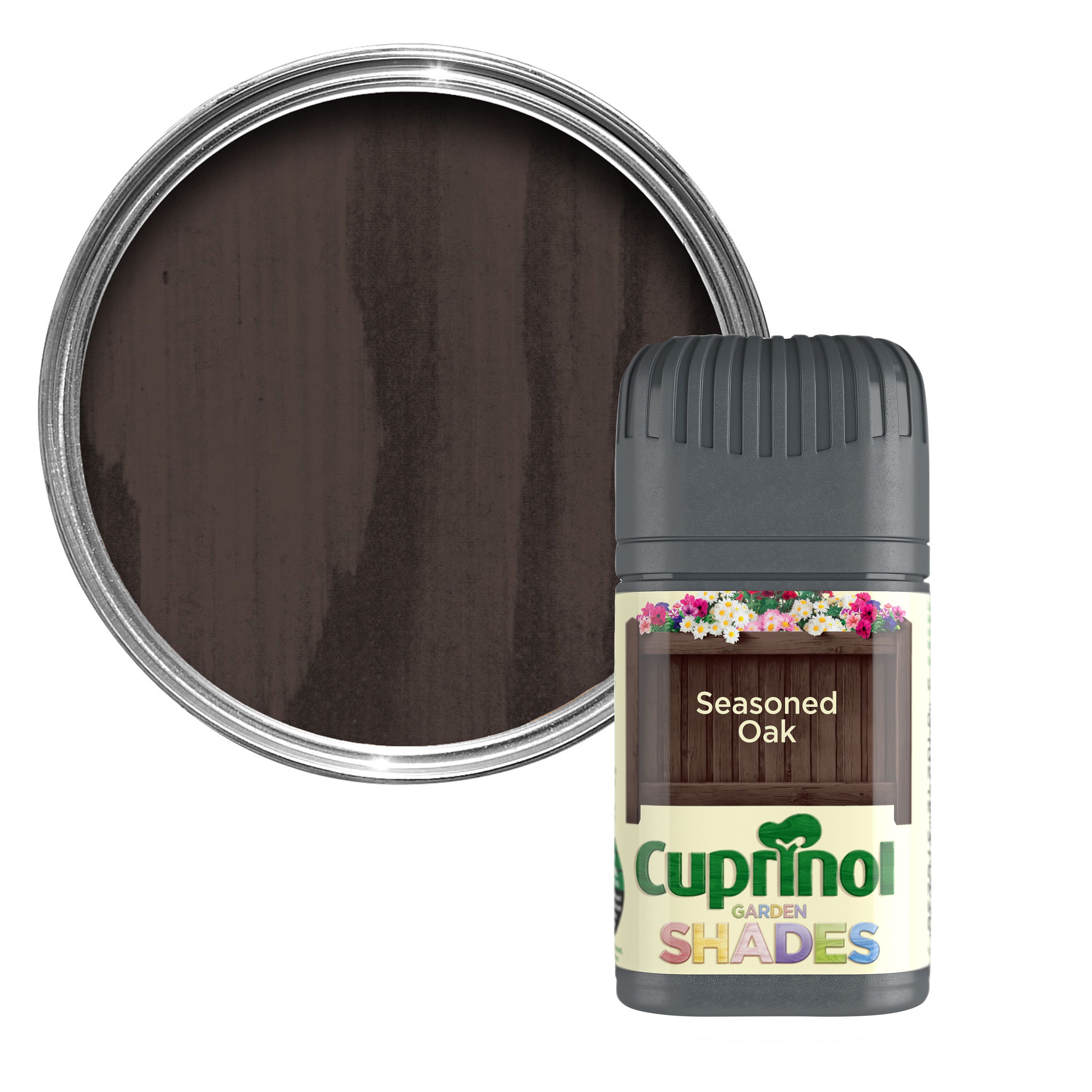 Cuprinol Garden Shades Seasoned oak Matt Wood paint 0.05L Departments