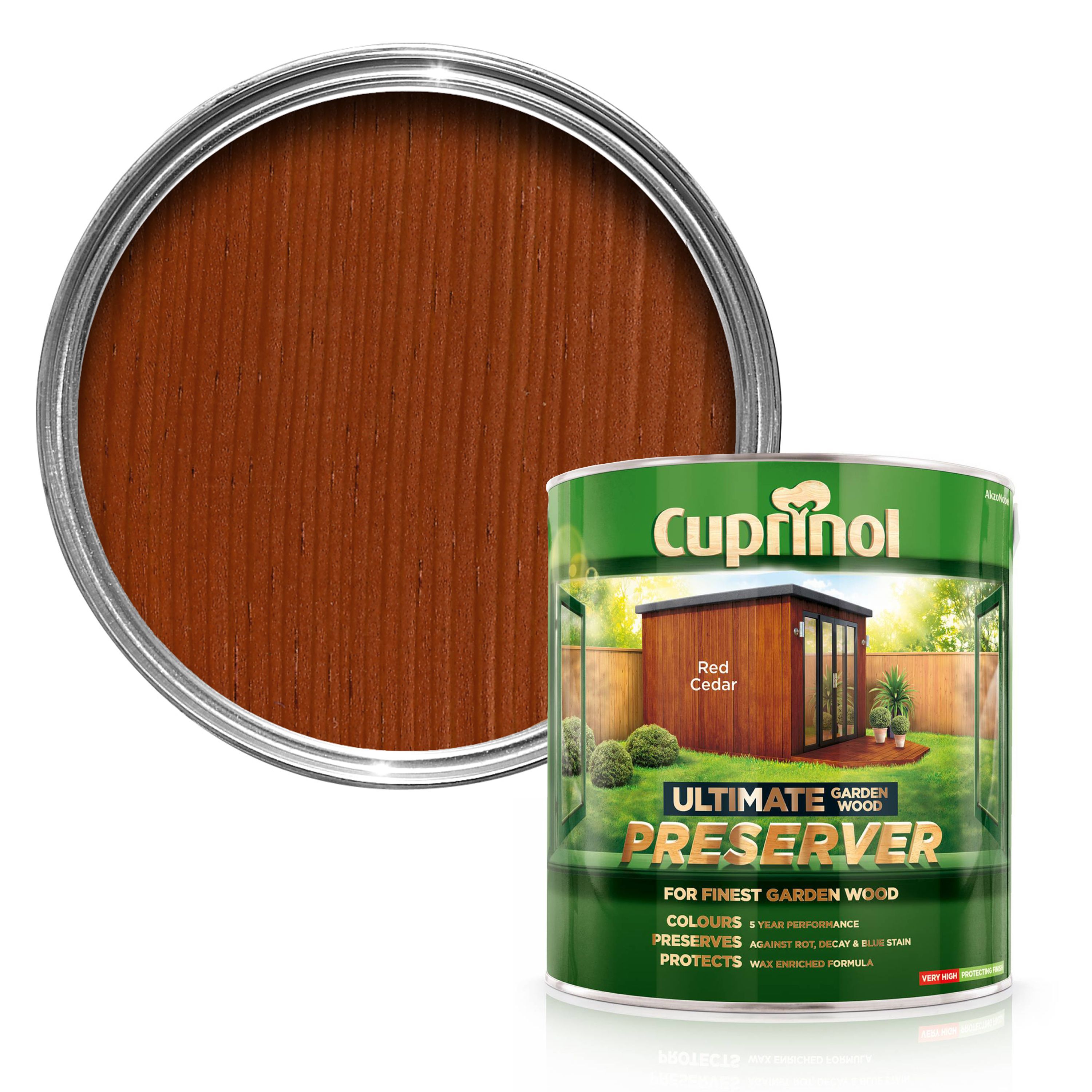 Cuprinol Ultimate Red Cedar Matt Garden Wood Preserver 4l Departments Diy At B Q
