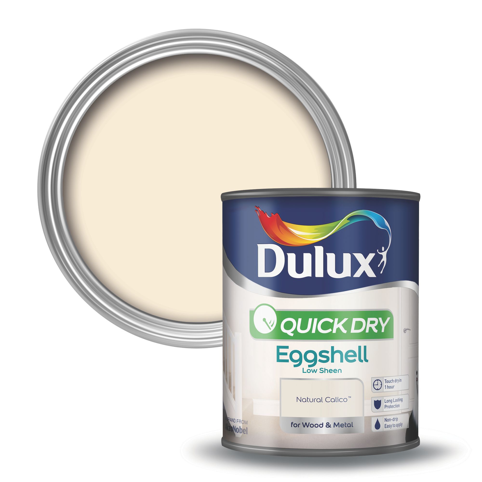 Dulux Interior Natural Calico Eggshell Wood Metal Paint 750ml   5010212585467 01c