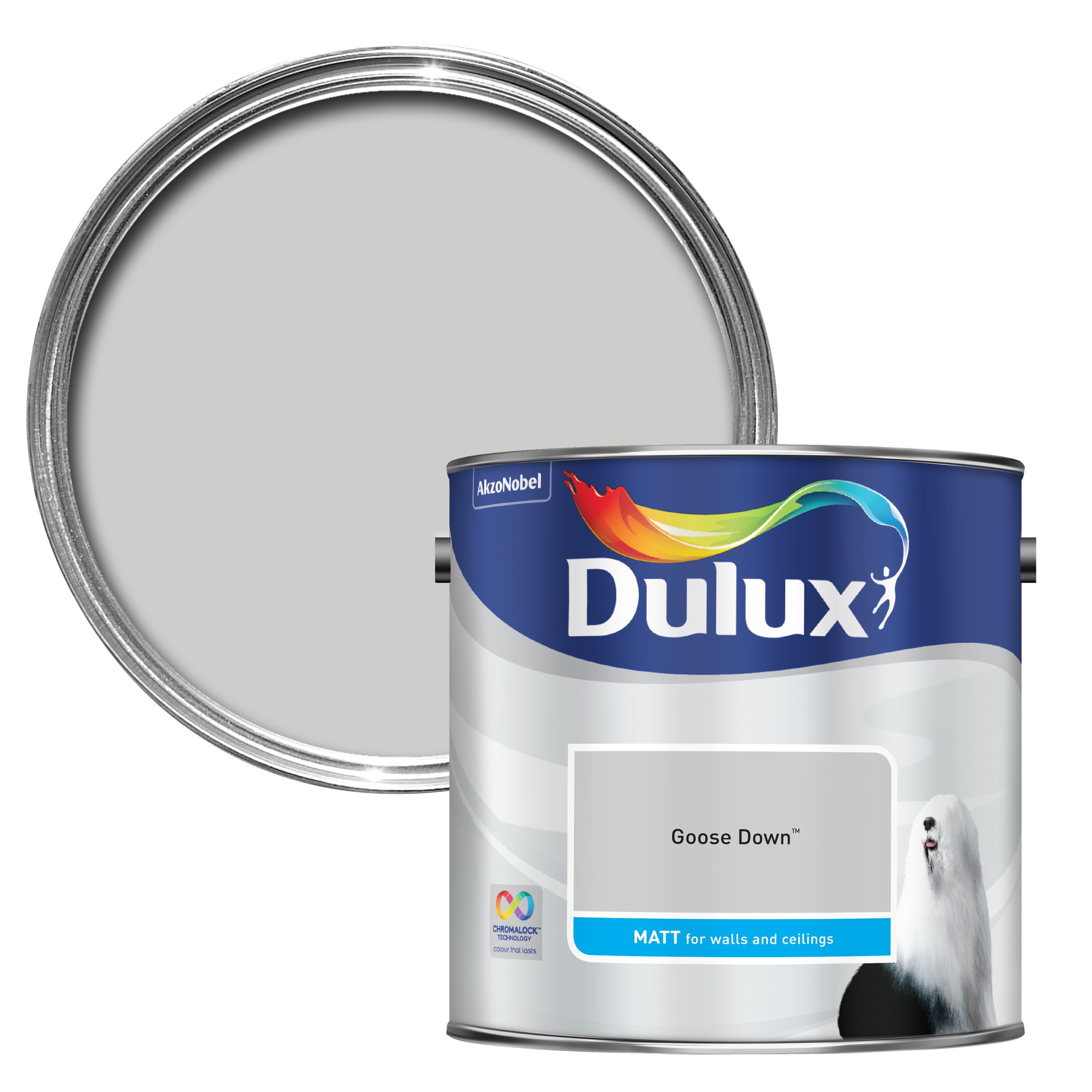 Dulux Goose down Matt Emulsion Paint 2.5L Departments DIY at B&Q