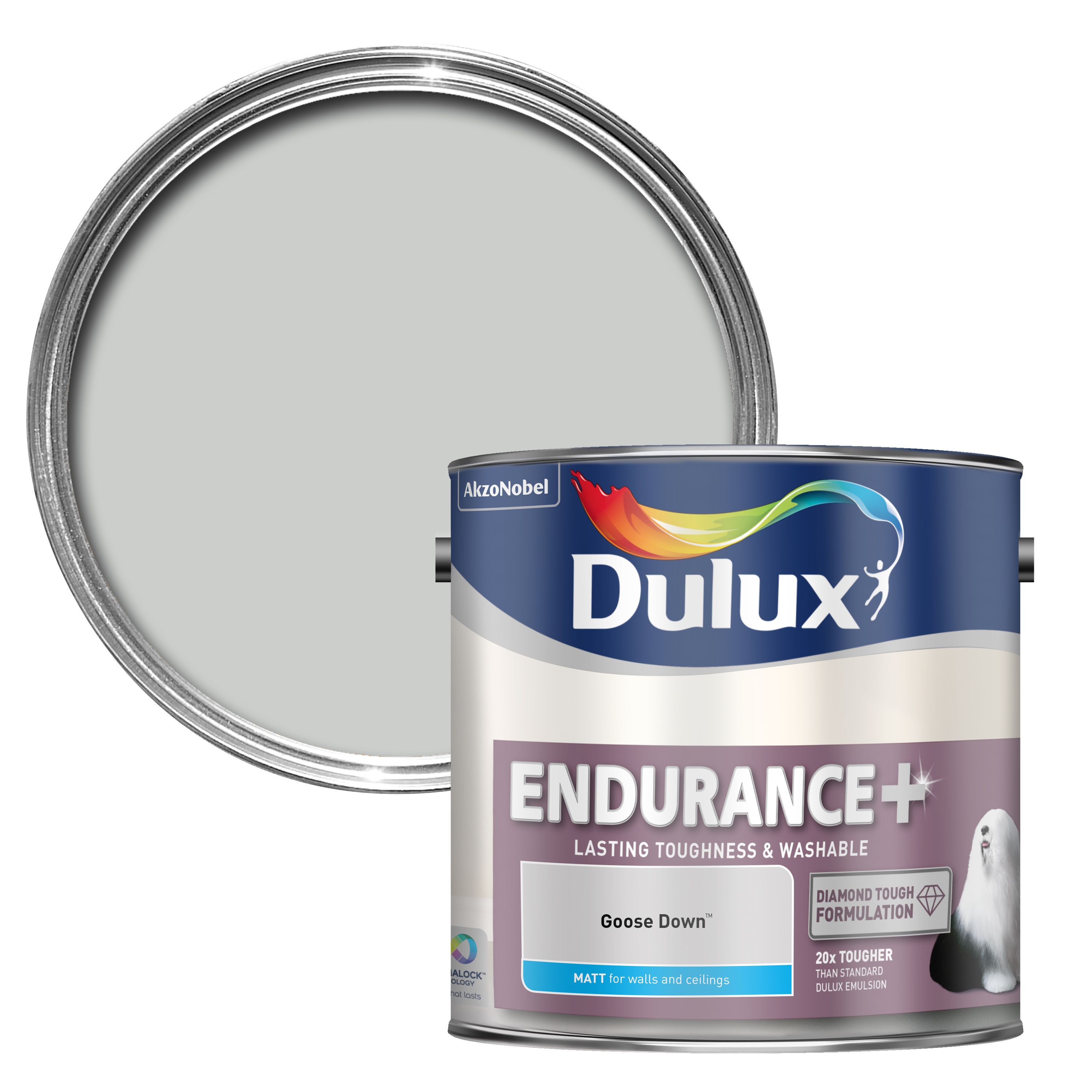 Dulux Endurance Goose Down Matt Wall Ceiling Paint 2 5l