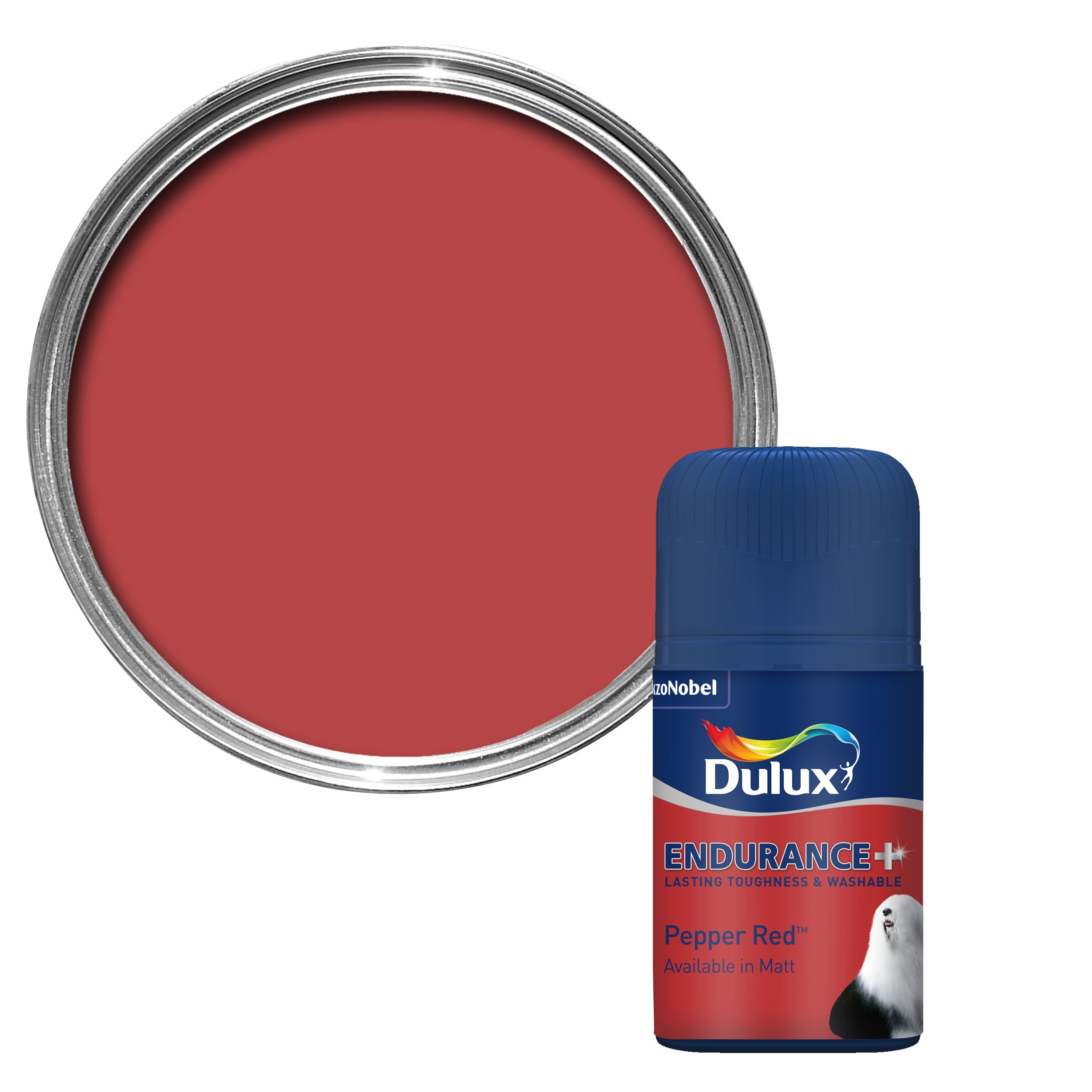 Dulux Endurance Pepper Red Matt Paint Tester Pot 0.05L Tester Pot