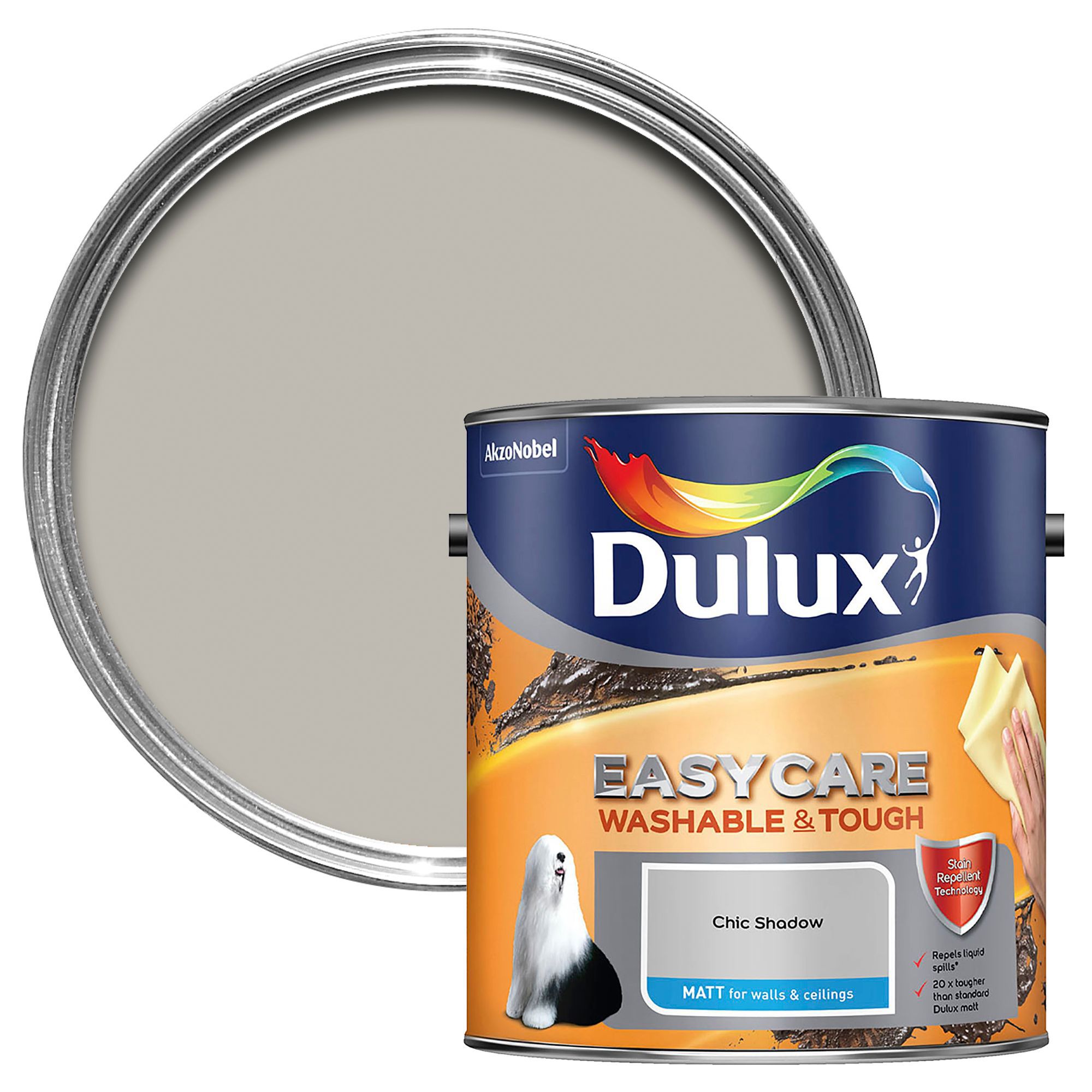 Dulux Easycare Chic shadow Matt Emulsion paint 2.5L Departments DIY