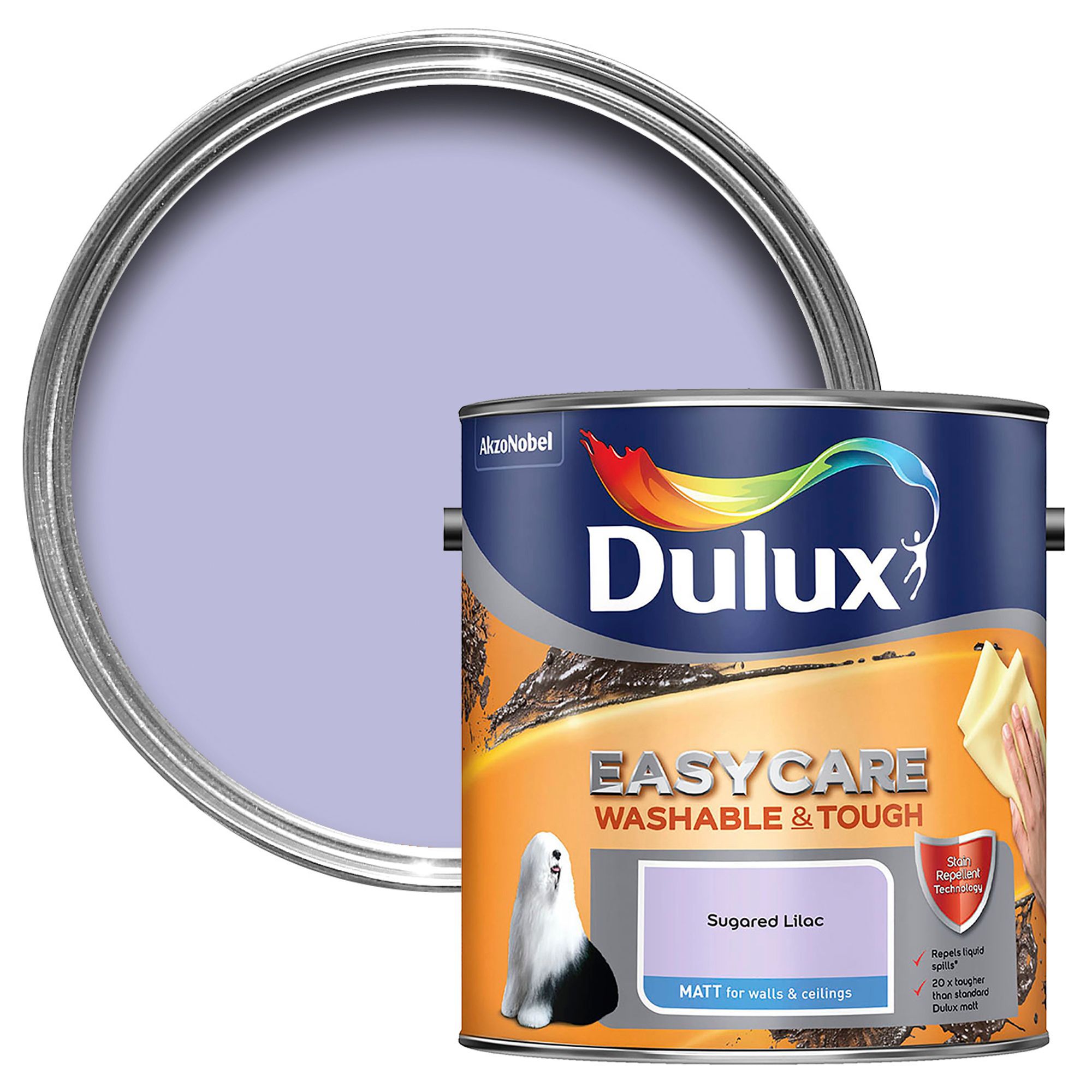Dulux Easycare Sugared Lilac Matt Emulsion Paint 2 5l Departments Diy At B Q