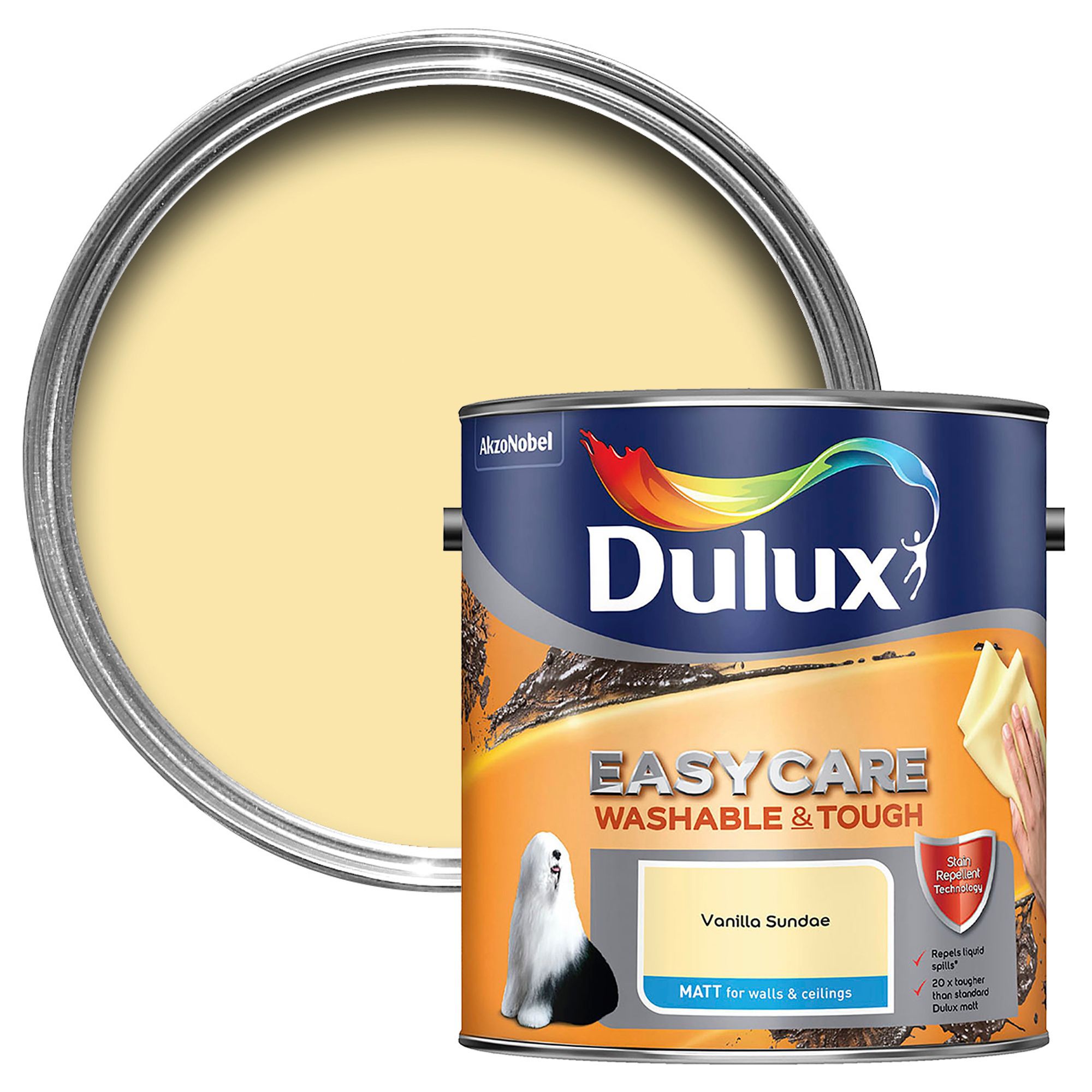 Dulux Easycare Vanilla Sundae Matt Emulsion Paint 2.5L Departments
