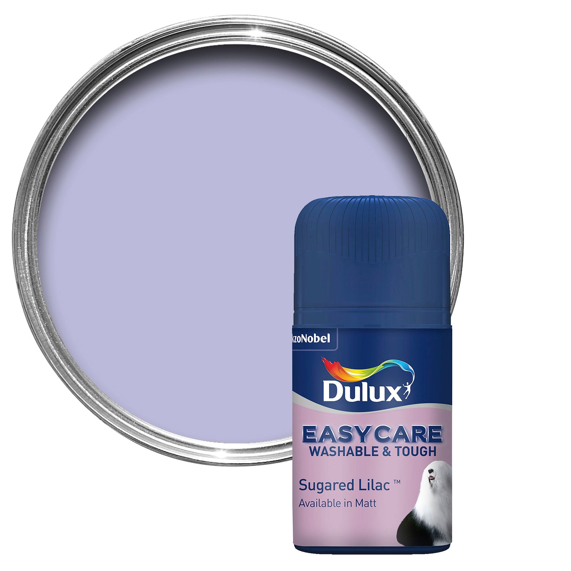 Dulux Easycare Sugared lilac Matt Emulsion paint 0.05L Tester pot