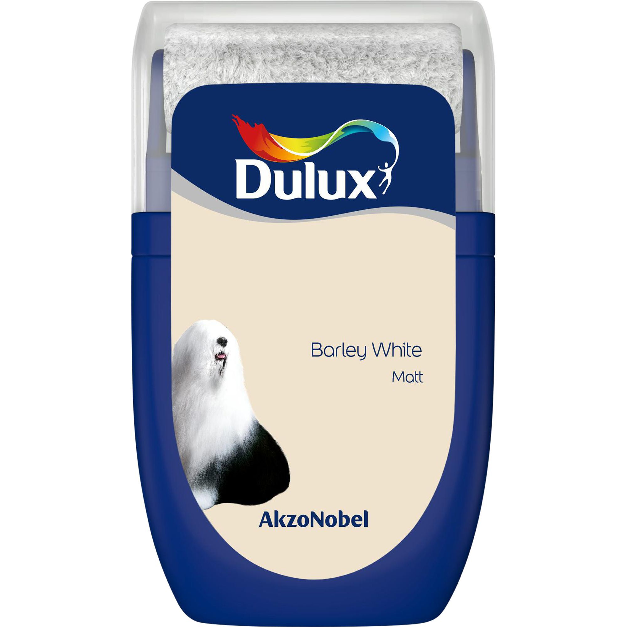 Dulux Standard Barley white Matt Emulsion paint 0.03L Tester pot Departments DIY at B&Q