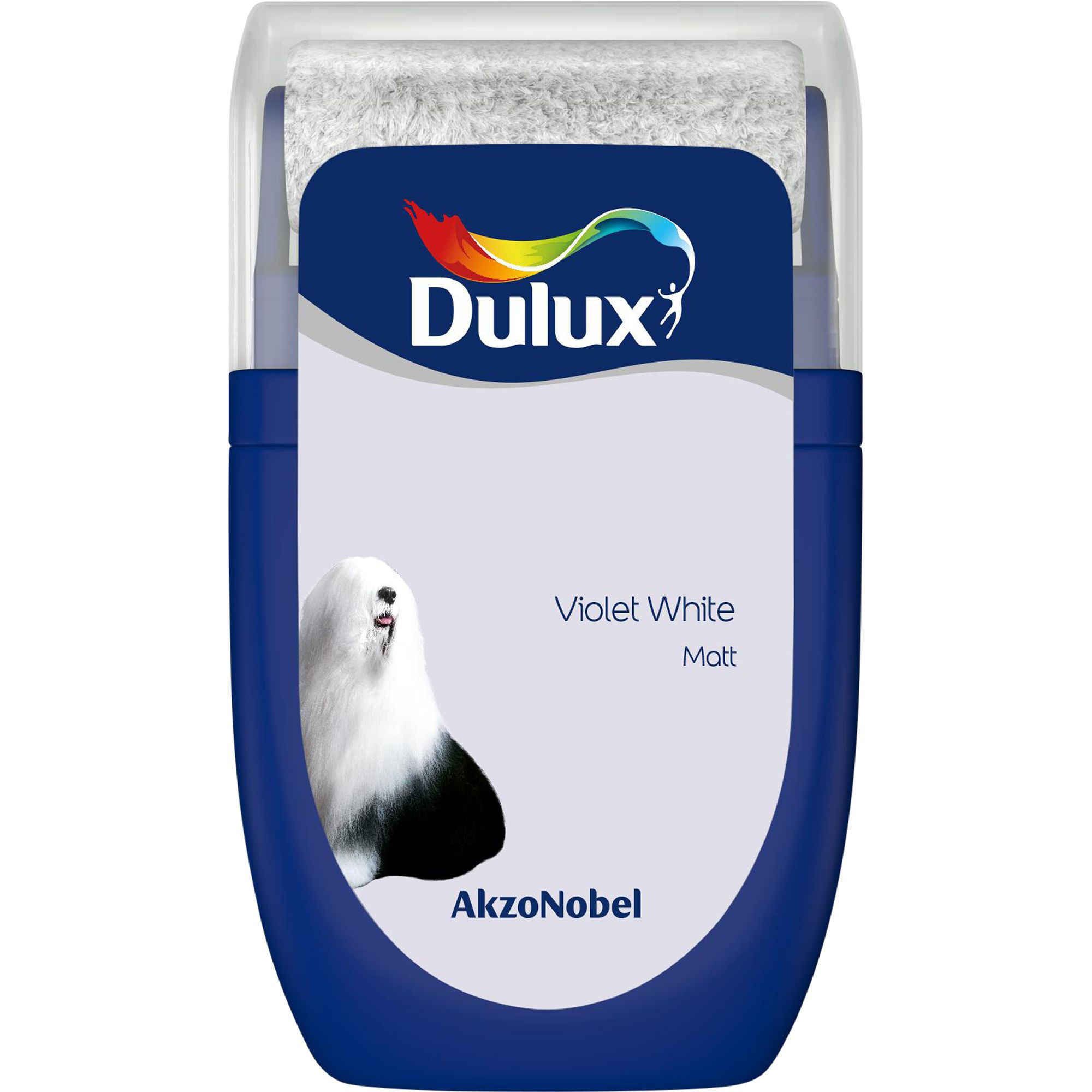 Dulux Standard Violet white Matt Emulsion paint 0.03L Tester pot