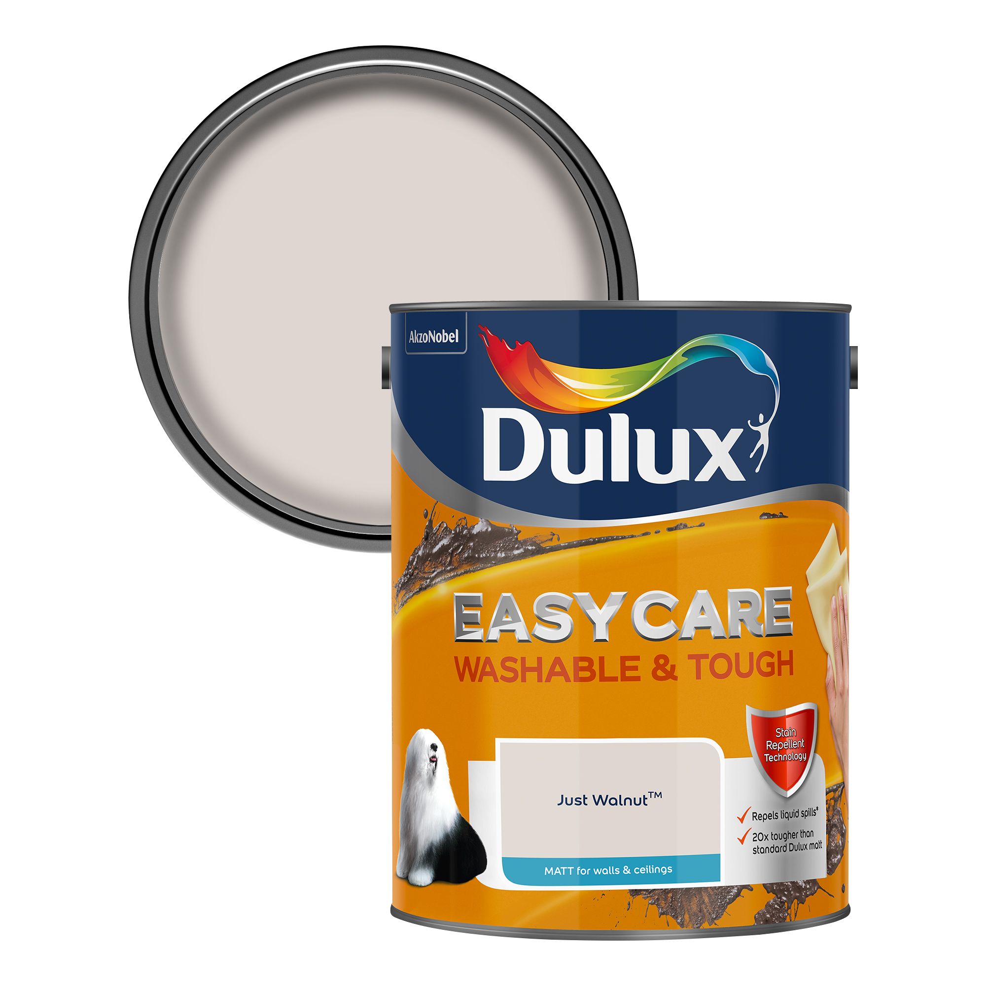 Dulux Easycare Just walnut Matt Emulsion paint 5L Departments DIY