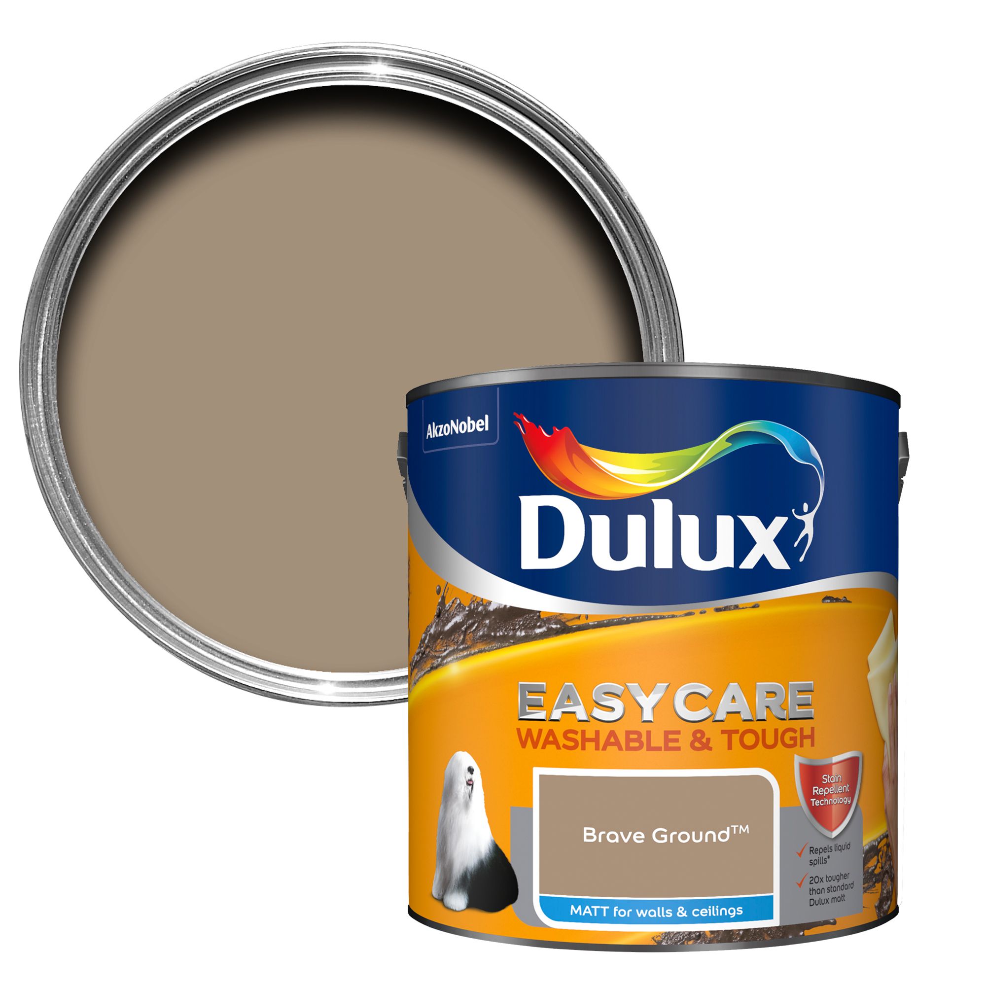 Dulux Easycare Brave Ground Matt Emulsion paint 2.5L Departments