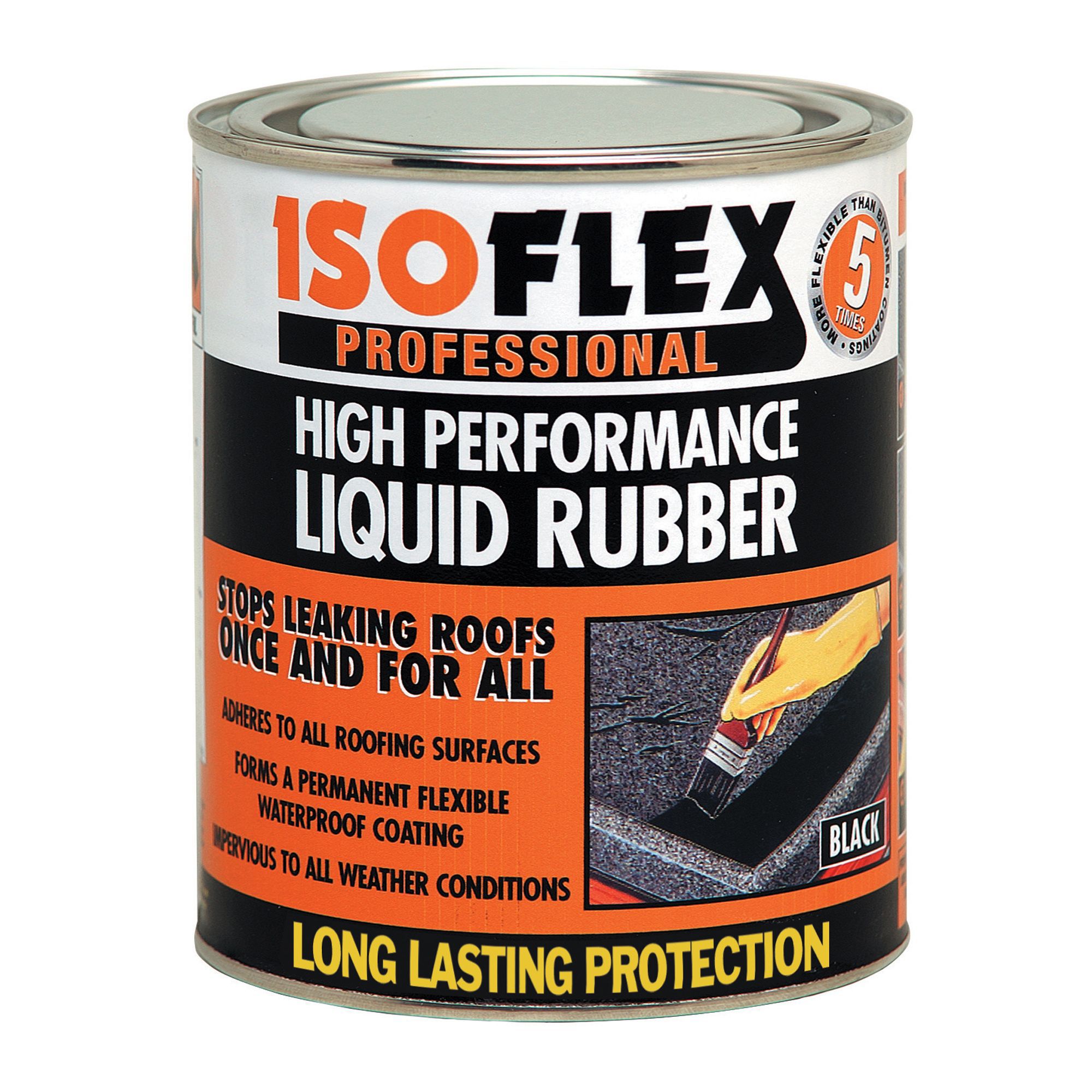 isoflex liquid rubber black roof sealant 750ml