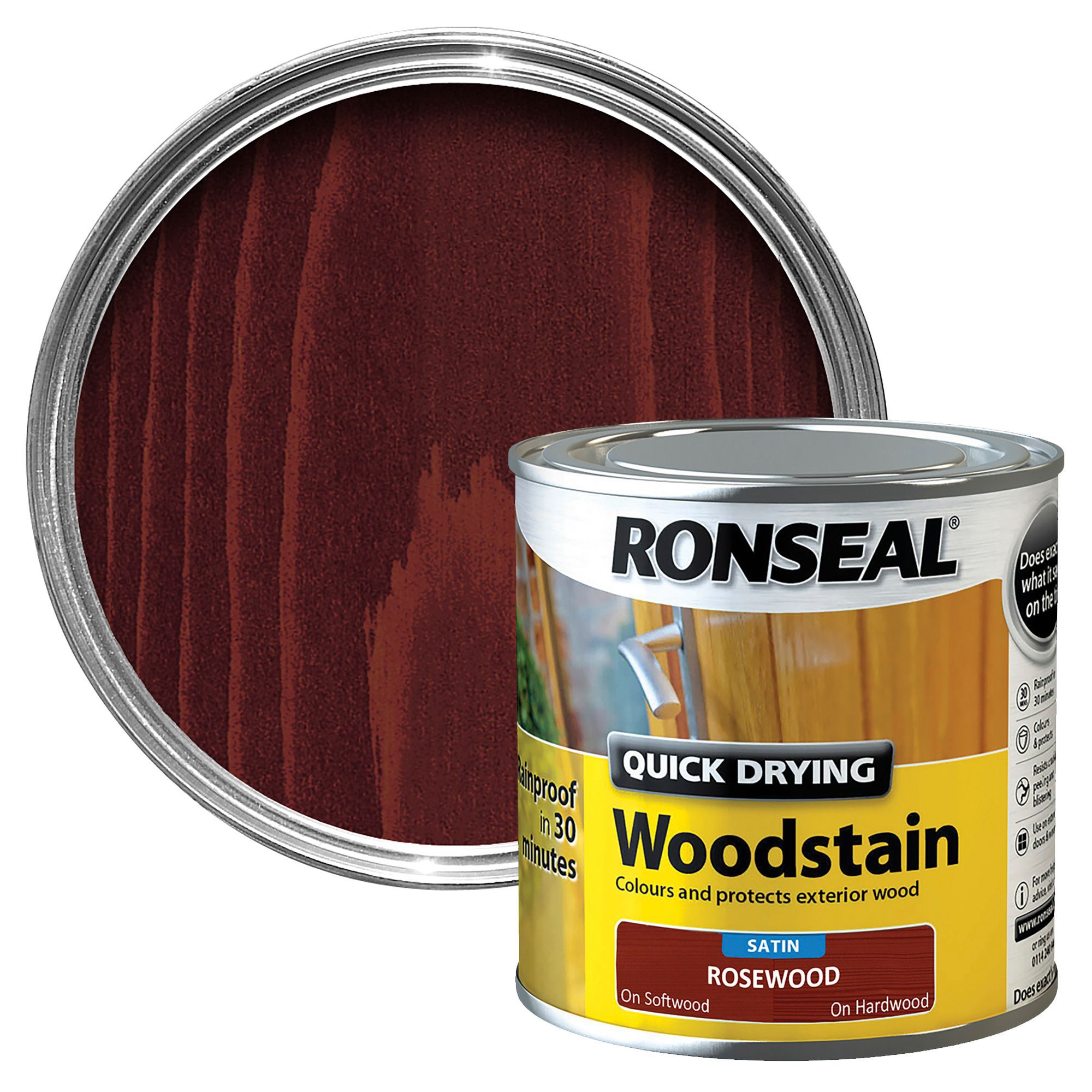 Ronseal Rosewood Satin Woodstain 2.5L Departments DIY at B&Q