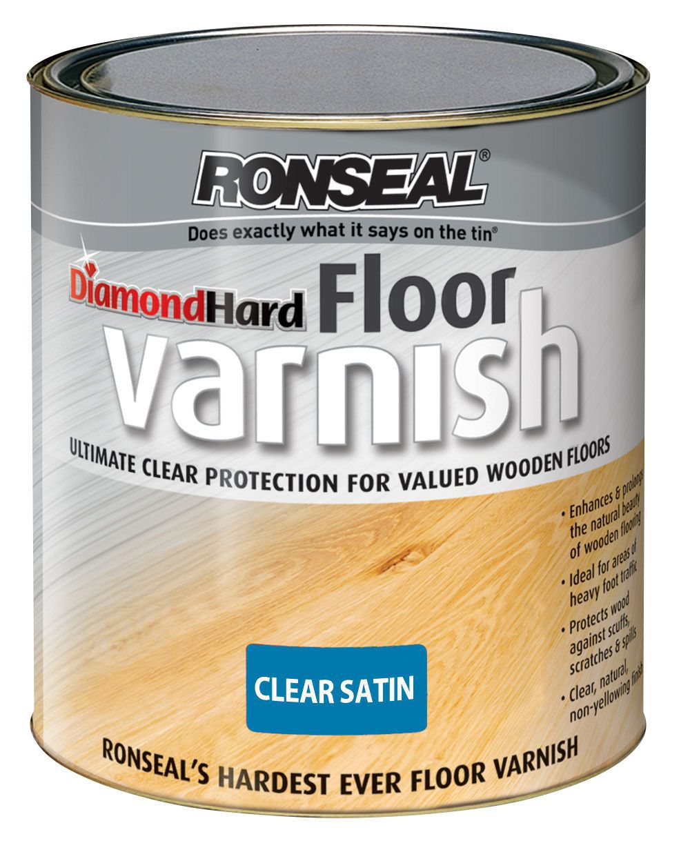 Ronseal Diamond hard Clear Satin Floor varnish 0.75L Departments