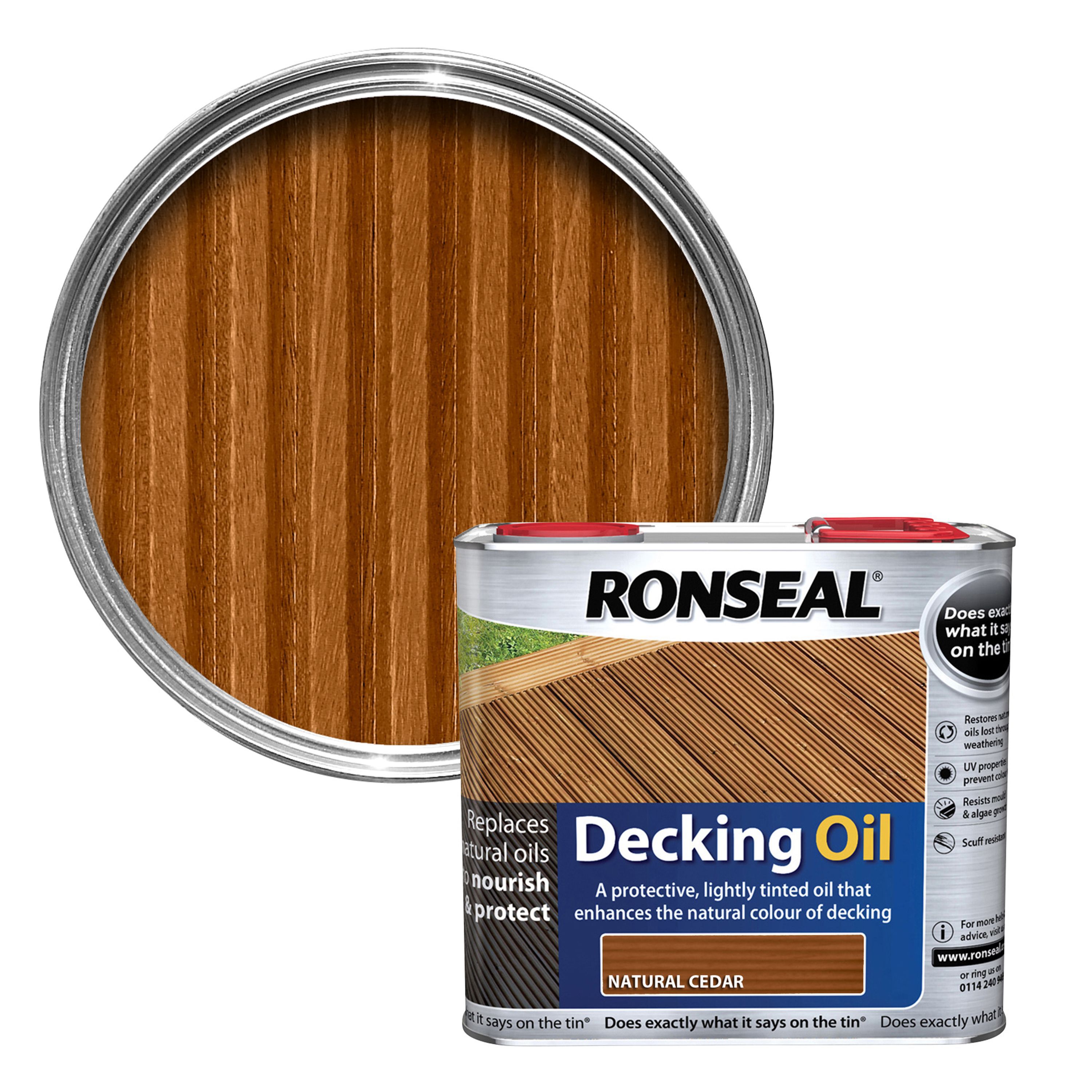 Ronseal Natural cedar Decking oil 2.5L Departments DIY at B&Q